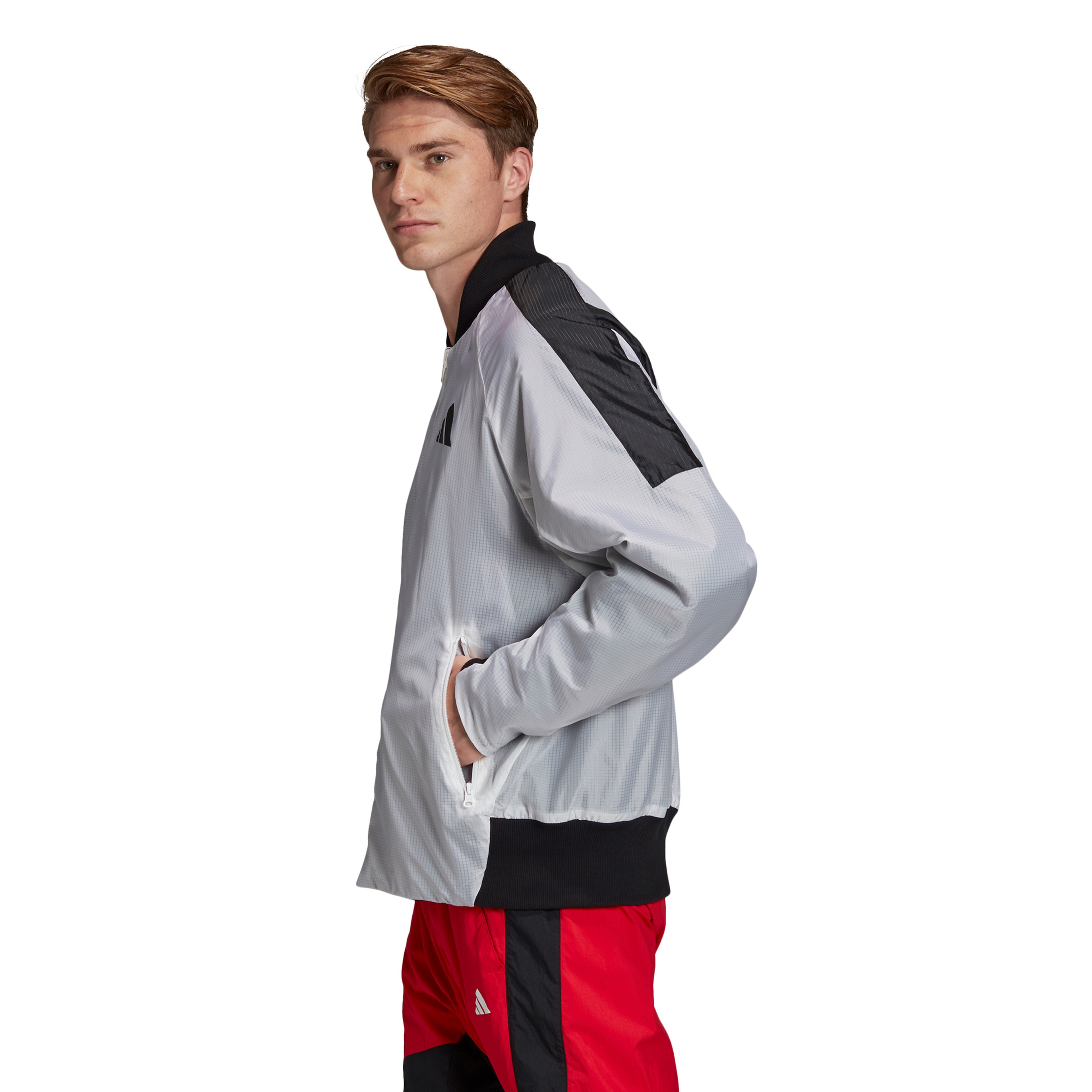 adidas VRCT Oversize Erkek Beyaz Çift Taraflı Ceket