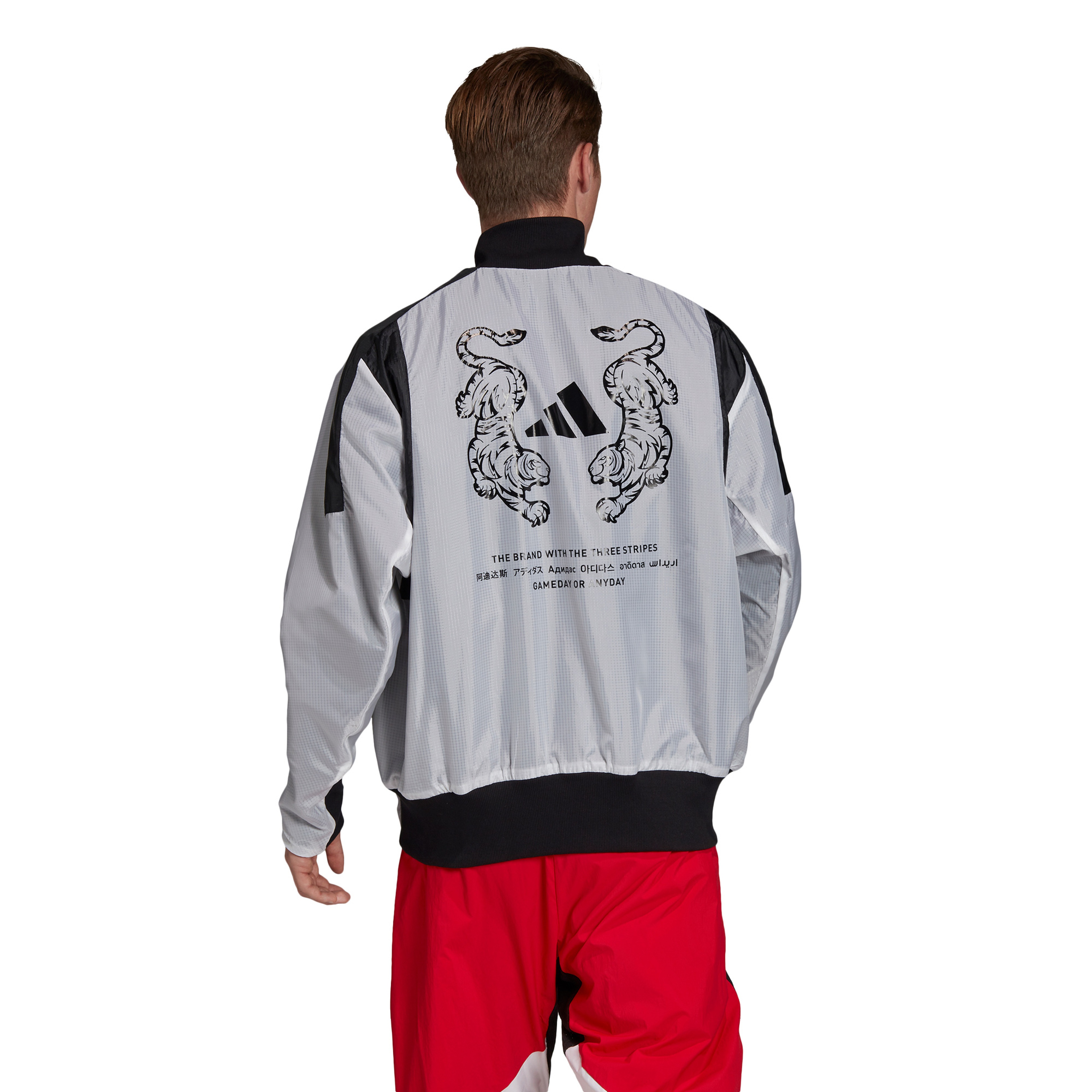adidas VRCT Oversize Erkek Beyaz Çift Taraflı Ceket