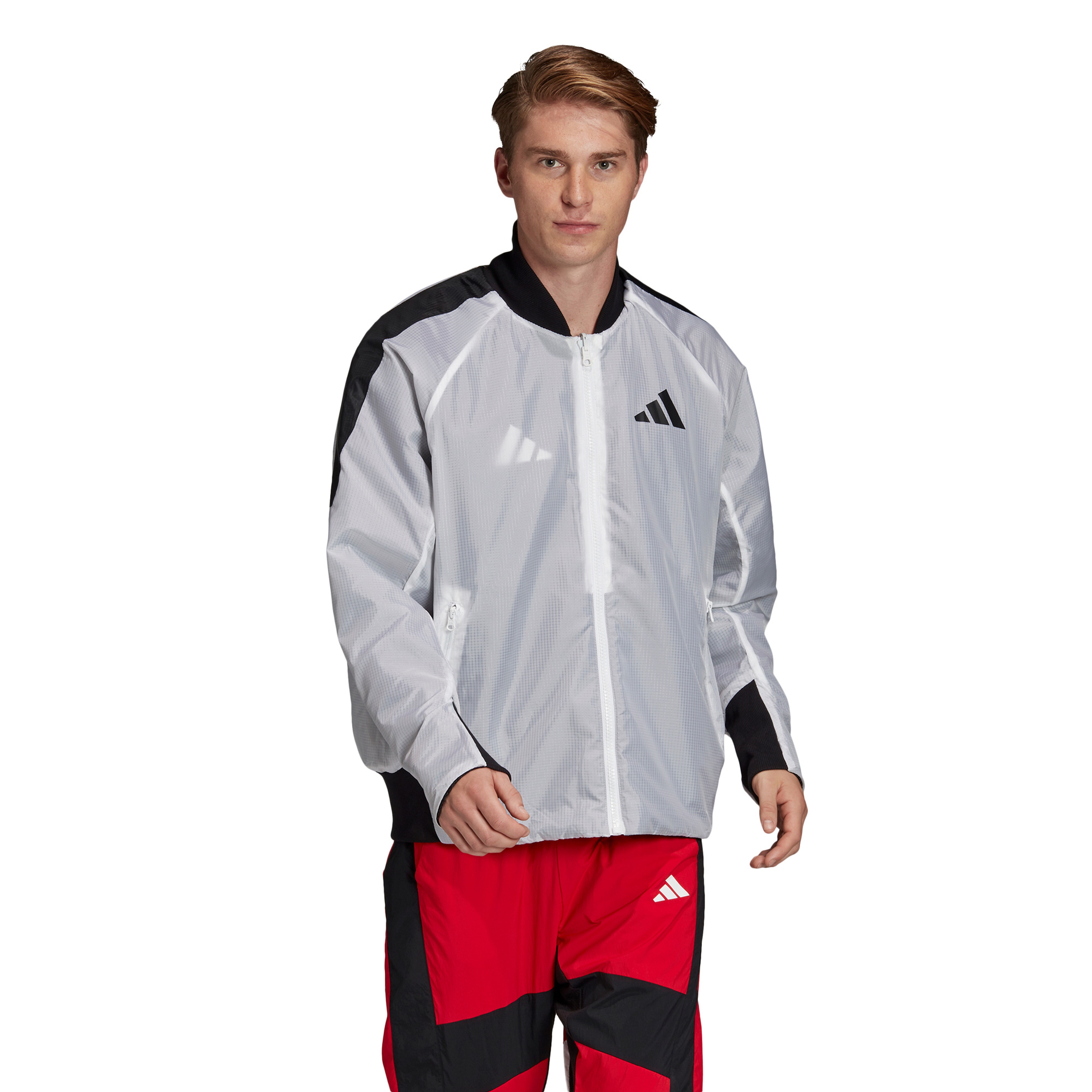 adidas VRCT Oversize Erkek Beyaz Çift Taraflı Ceket