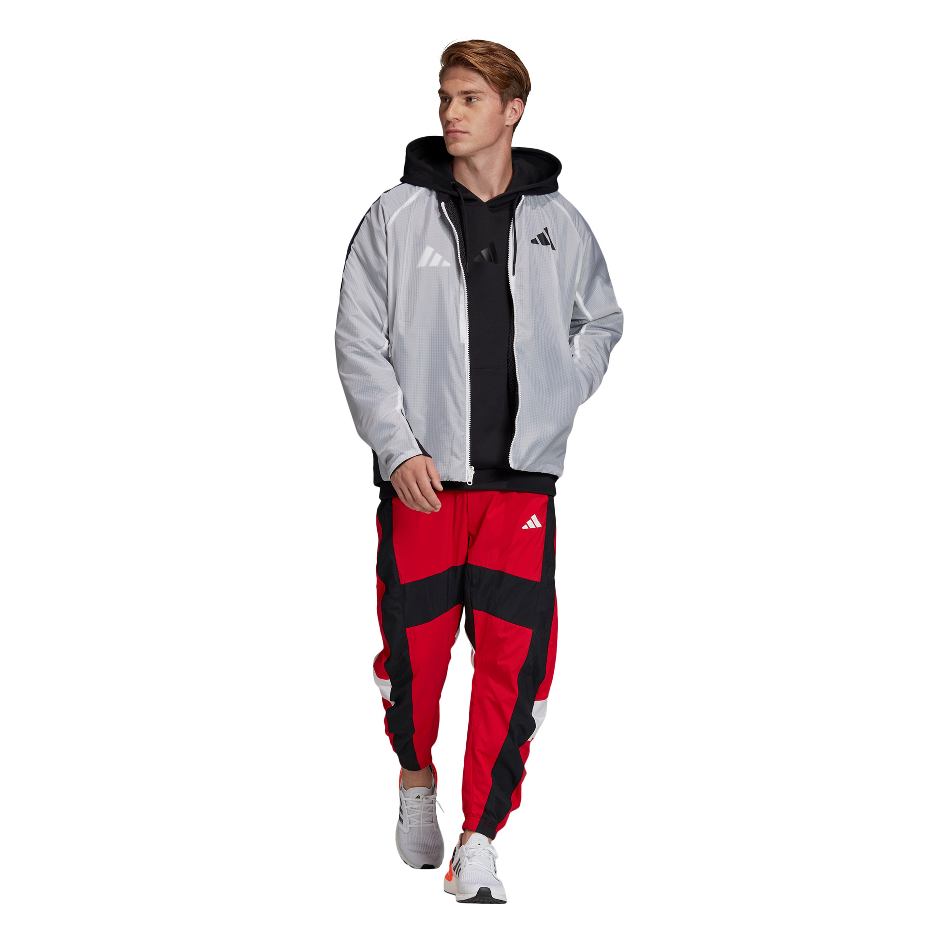 adidas VRCT Oversize Erkek Beyaz Çift Taraflı Ceket