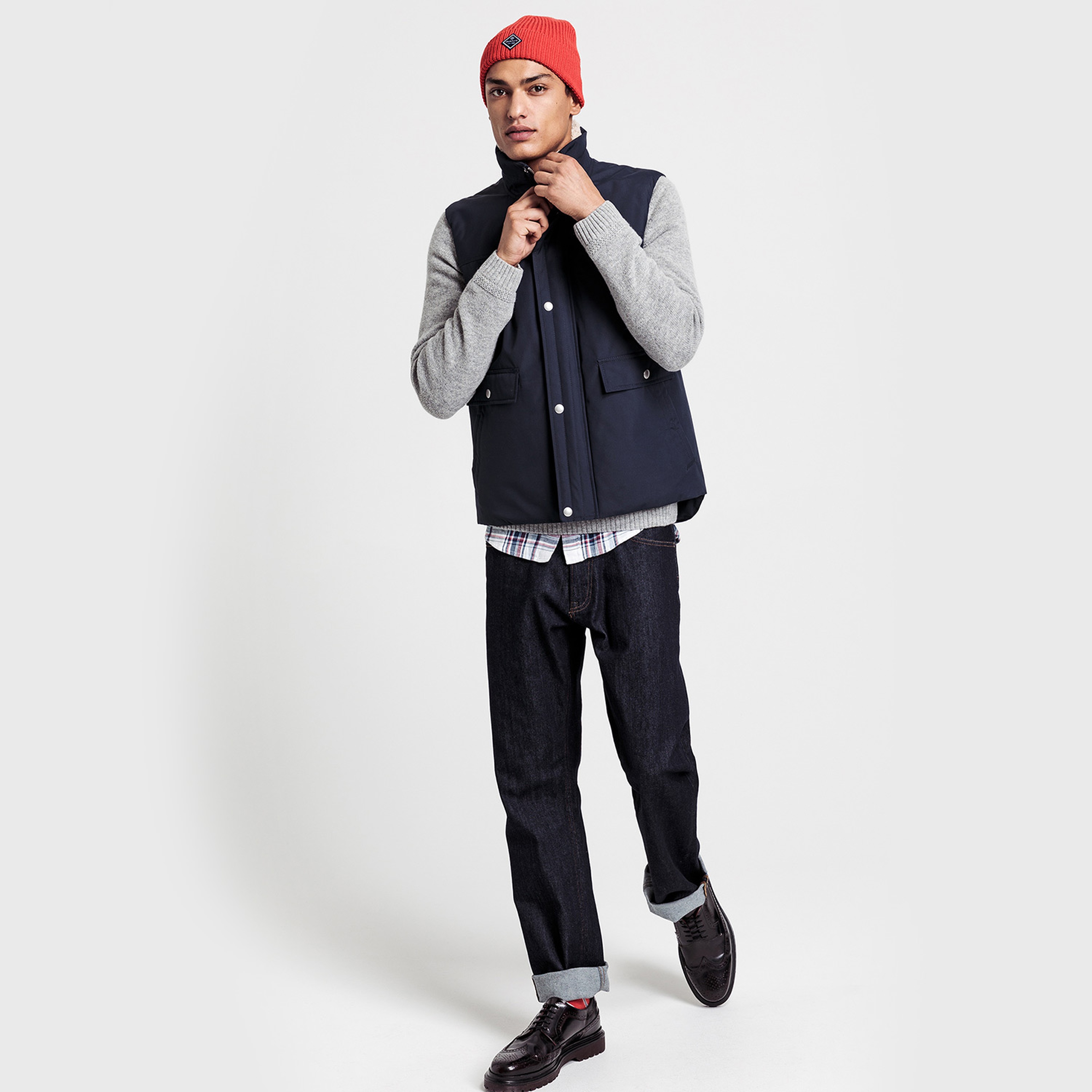 GANT Erkek Lacivert Kaz Tüyü Mont Yelek