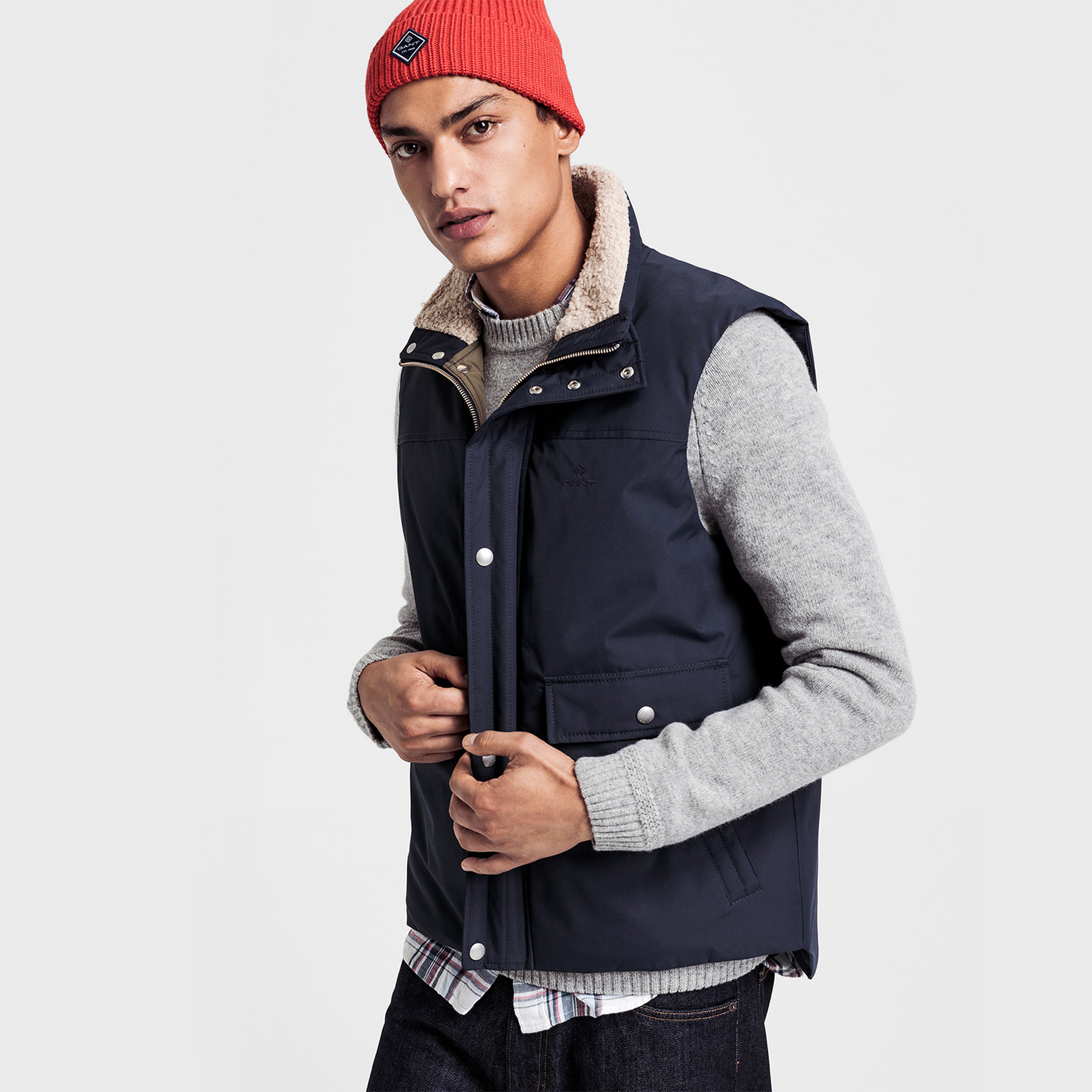 GANT Erkek Lacivert Kaz Tüyü Mont Yelek