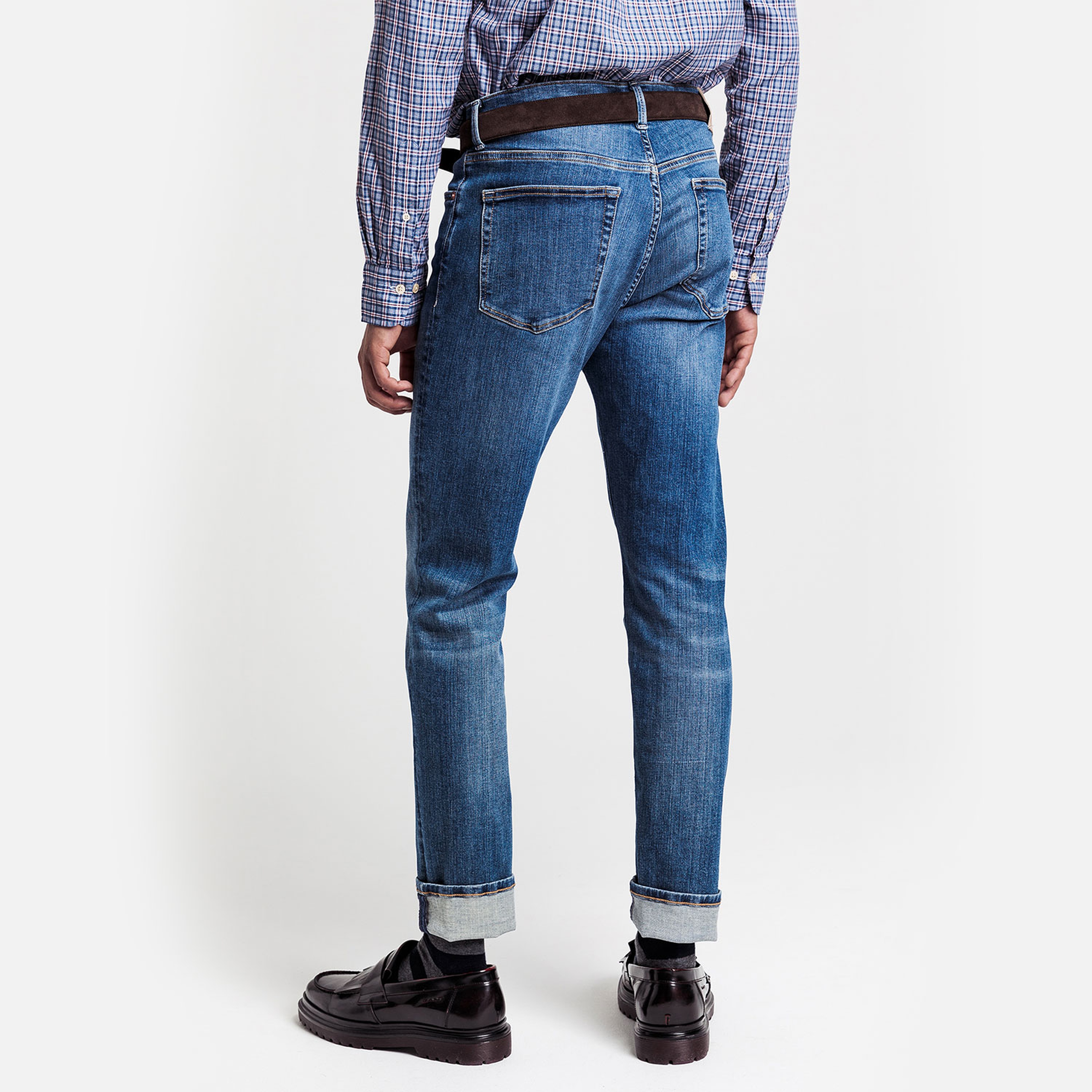 GANT Erkek Mavi Extra Slim Fit Jean Pantolon