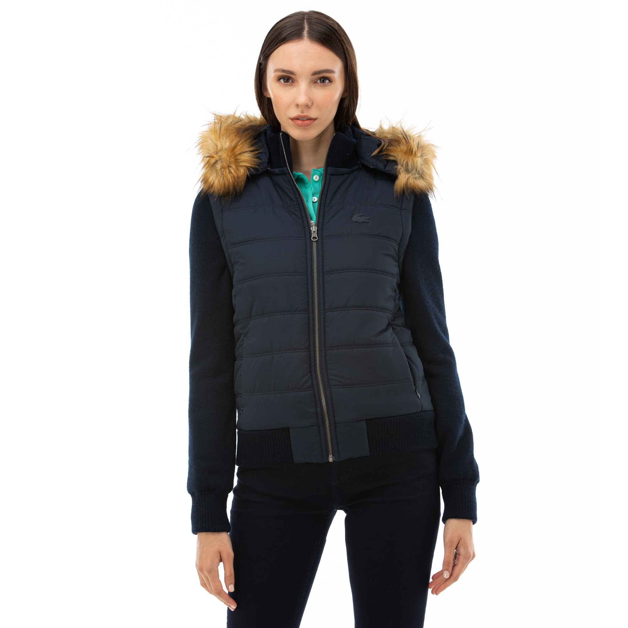 Lacoste Kadın Lacivert Yelek Mont