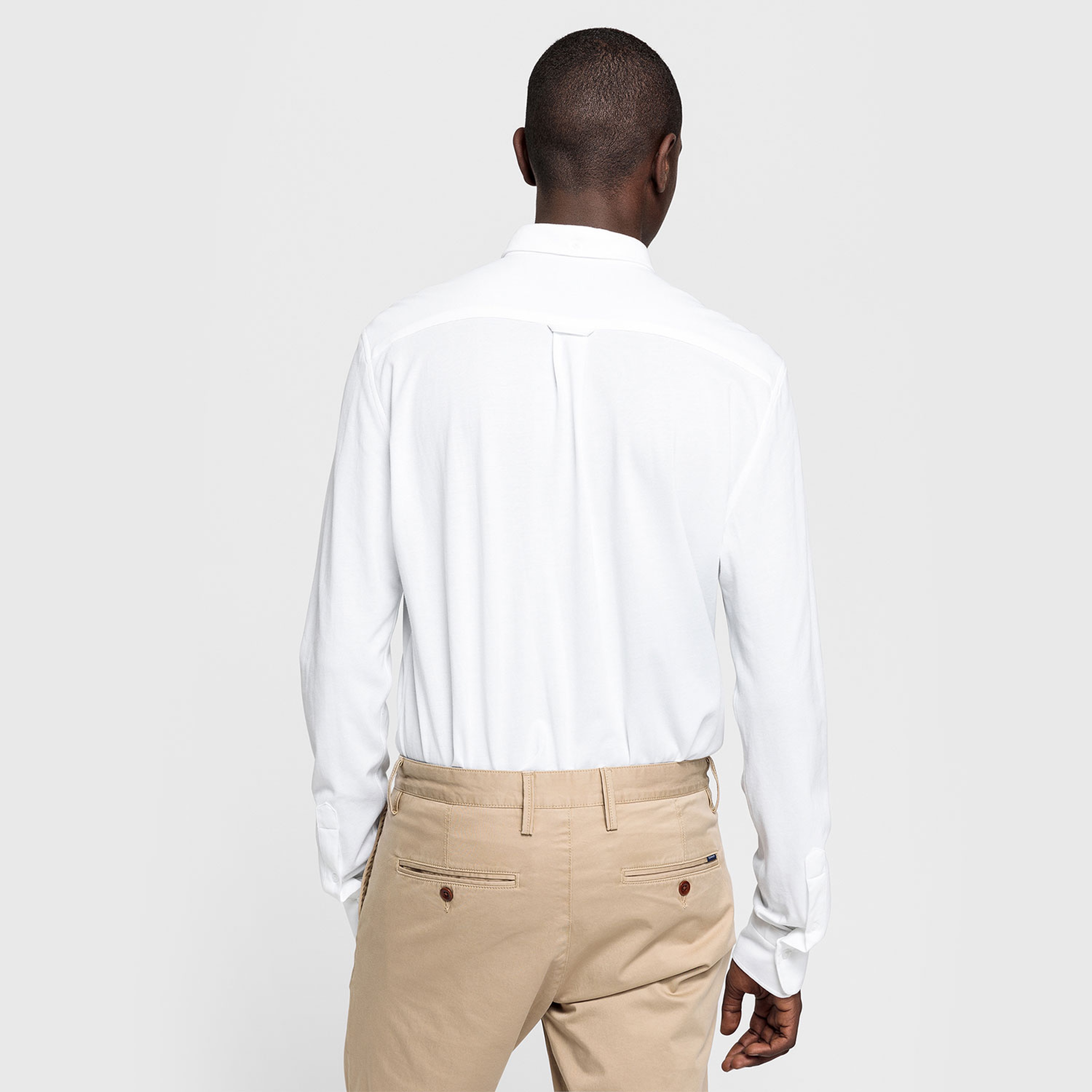 GANT Erkek Beyaz Regular Fit Düğmeli Yaka Tech Prep Gömlek