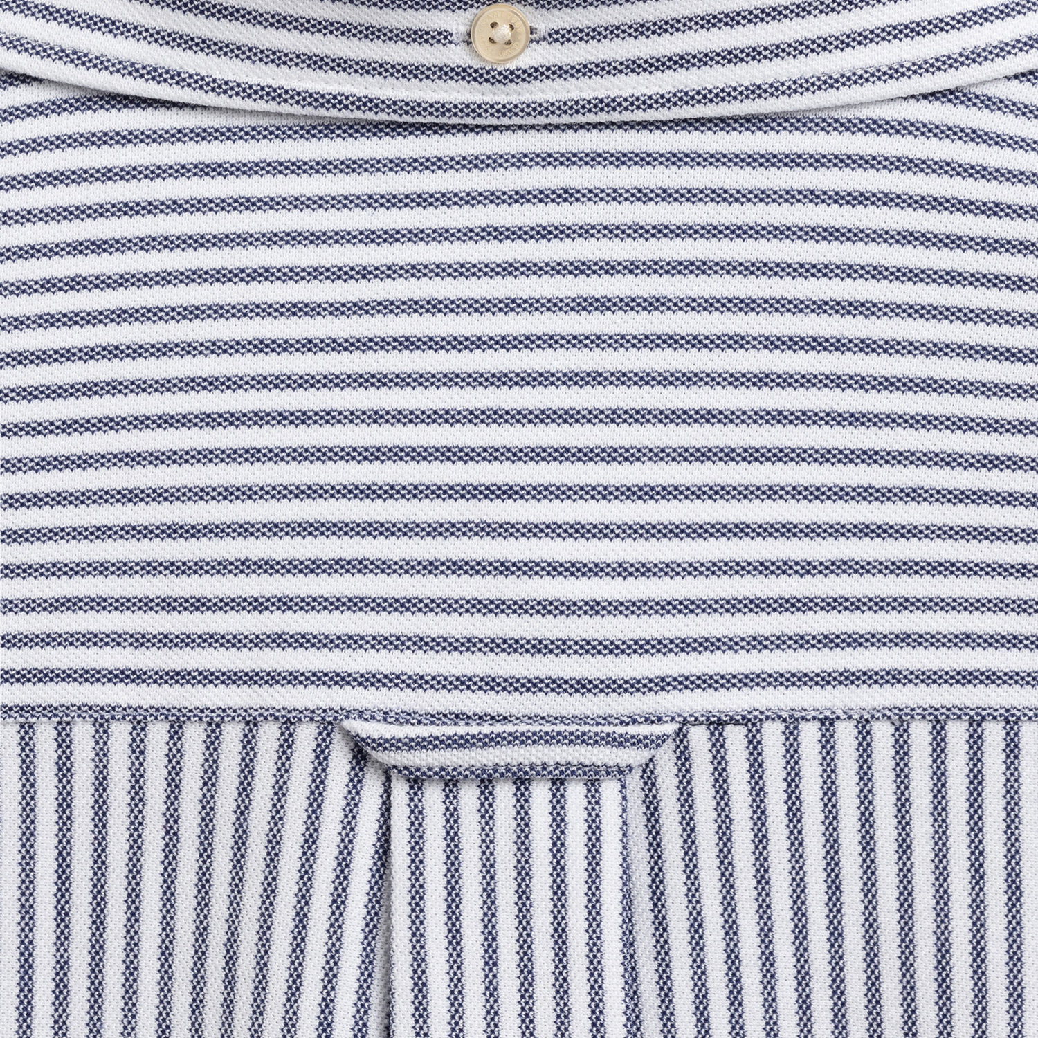 GANT Erkek Mavi Çizgili Regular Fit Tech Prep Gömlek