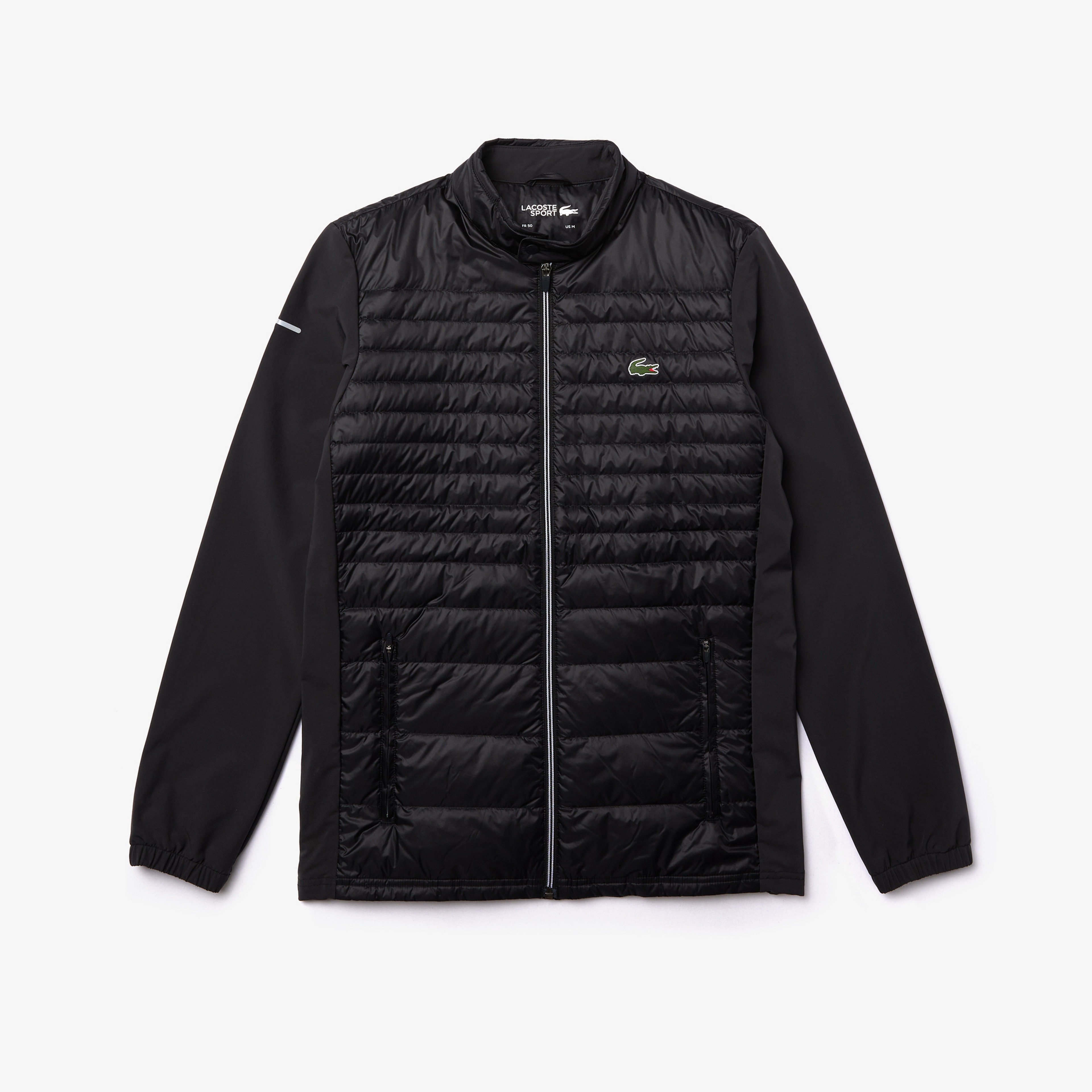 Lacoste Sport Erkek Suya Dayanıklı Dik Yaka Kapitone Siyah Mont