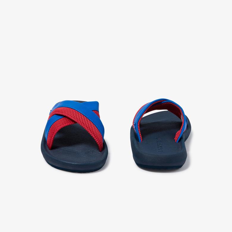 Lacoste Croco Cross Strap 1201Cfa Kadın Mavi Deri Terlik