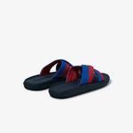 Lacoste Croco Cross Strap 1201Cfa Kadın Mavi Deri Terlik