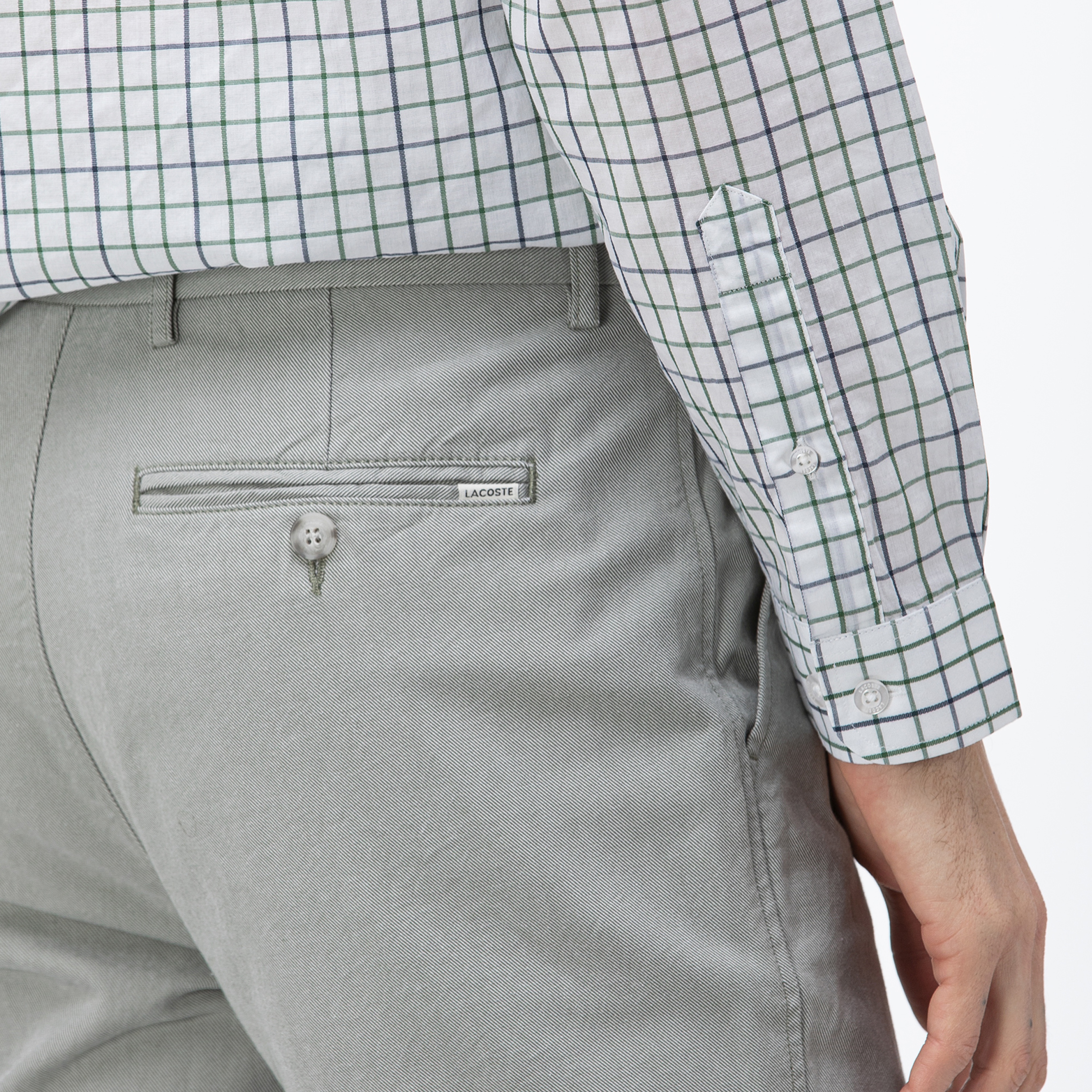 Lacoste Erkek Slim Fit Açık Gri Pantolon