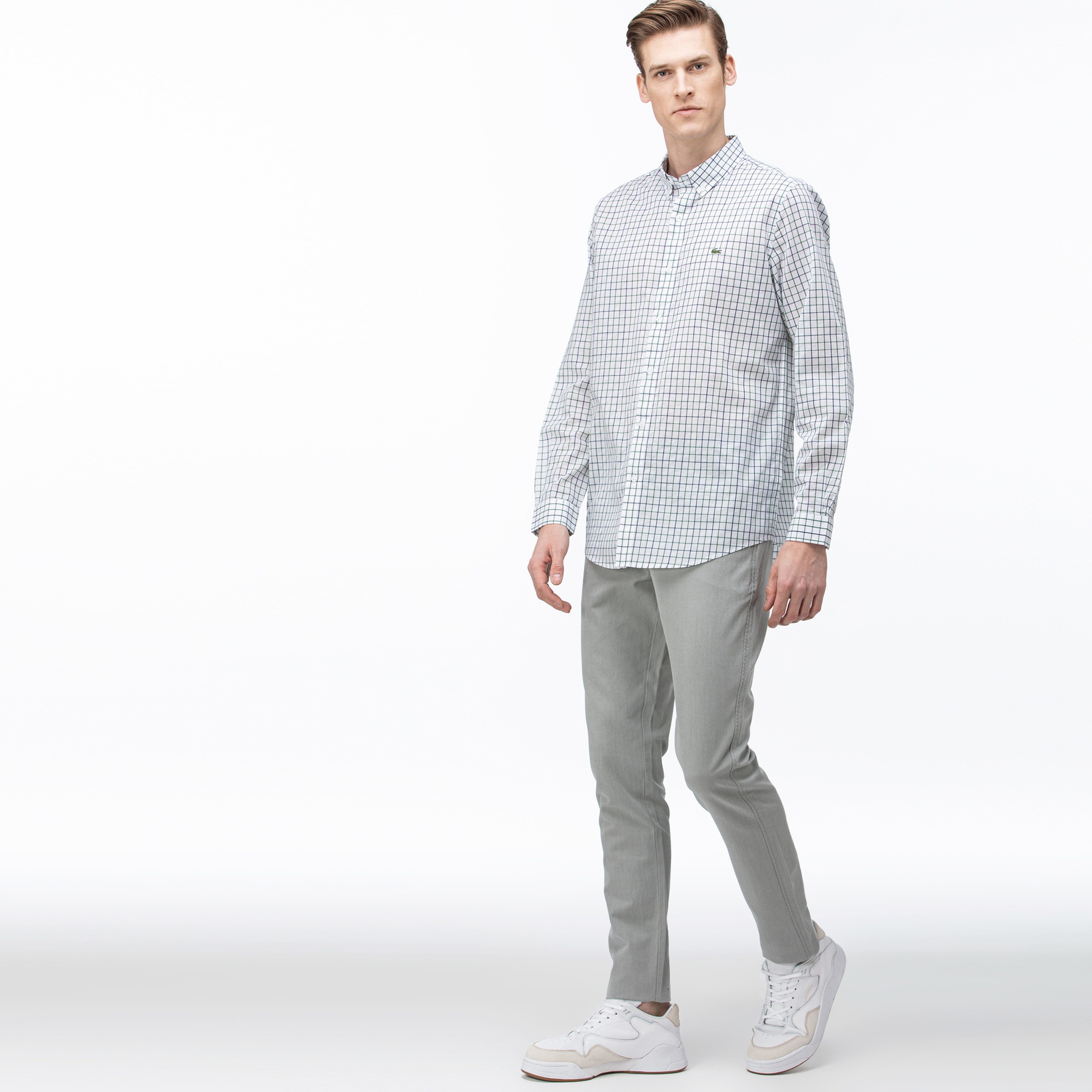 Lacoste Erkek Slim Fit Açık Gri Pantolon