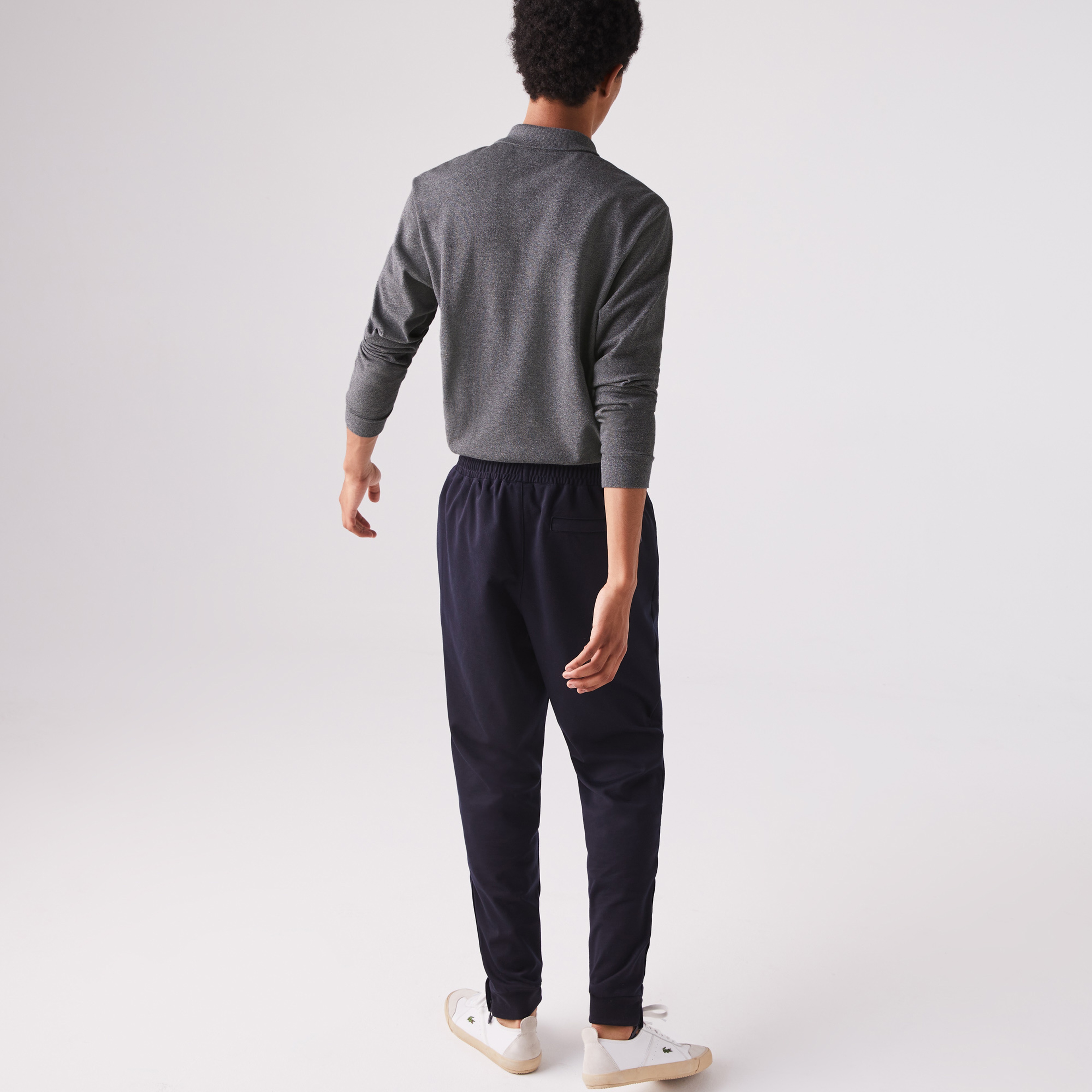 Erkek Classic Fit Uzun Kollu L.12.12 Koyu Gri Polo