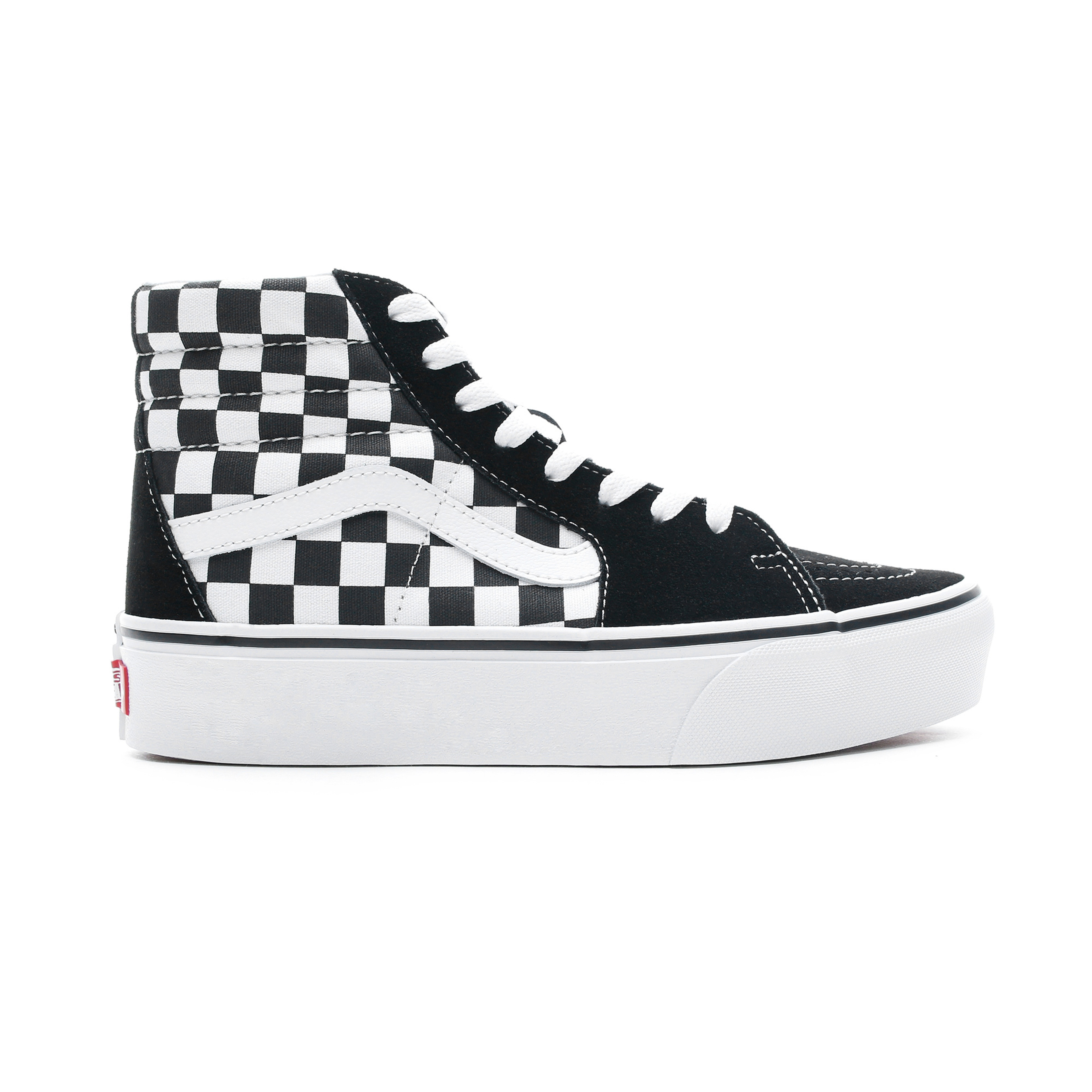 Vans Checkerboard Sk8-HI Platform 2.0 Siyah - Beyaz Kadın Sneaker