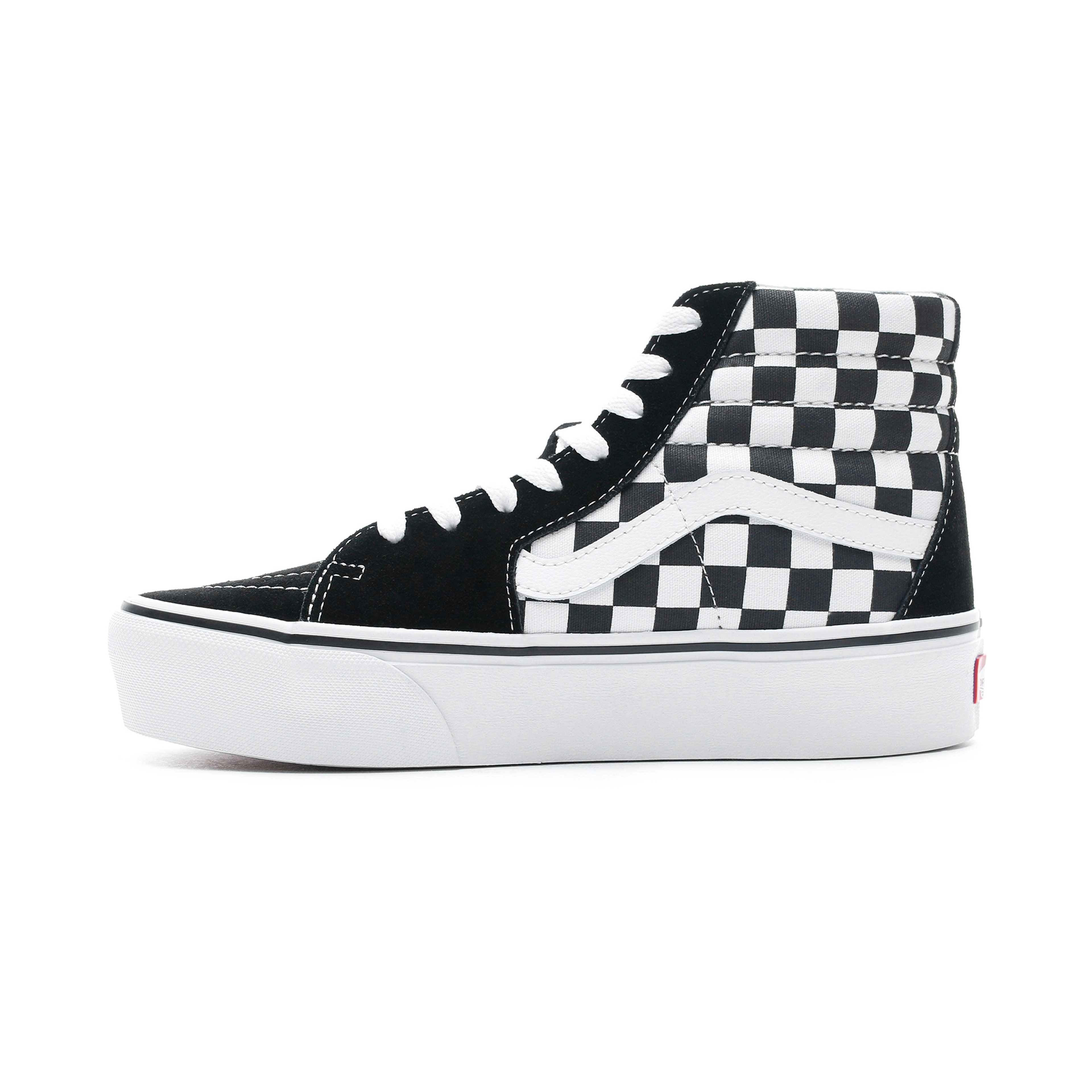 Vans Checkerboard Sk8-HI Platform 2.0 Siyah - Beyaz Kadın Sneaker