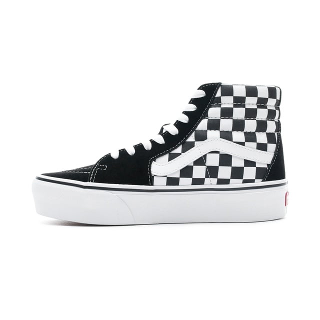 Vans Vans Checkerboard Sk8-HI Platform 2.0 Siyah - Beyaz Kadın Sneaker Occasion'da! Siyah - 4. görsel