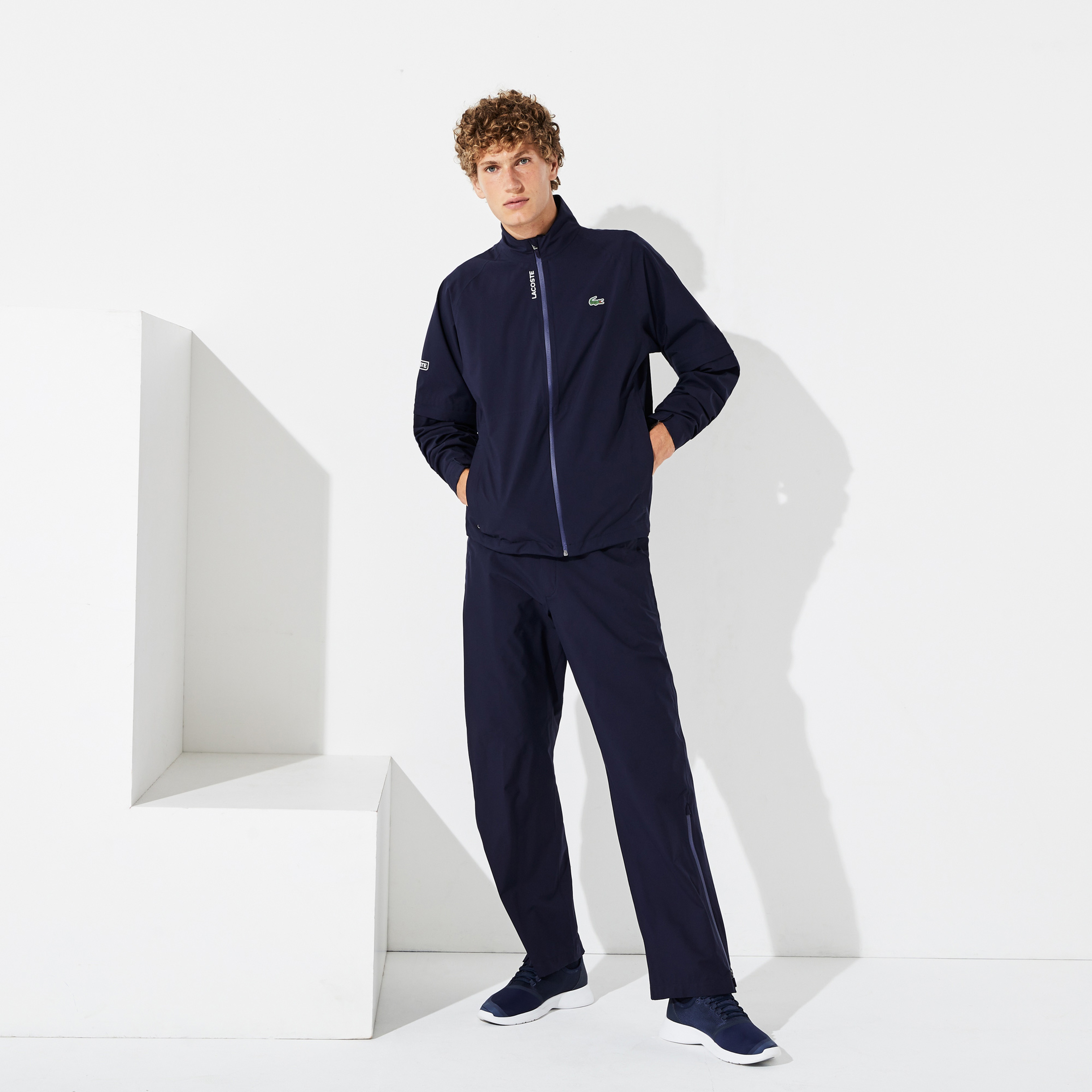 Lacoste Sport Erkek Dik Yaka Lacivert Ceket