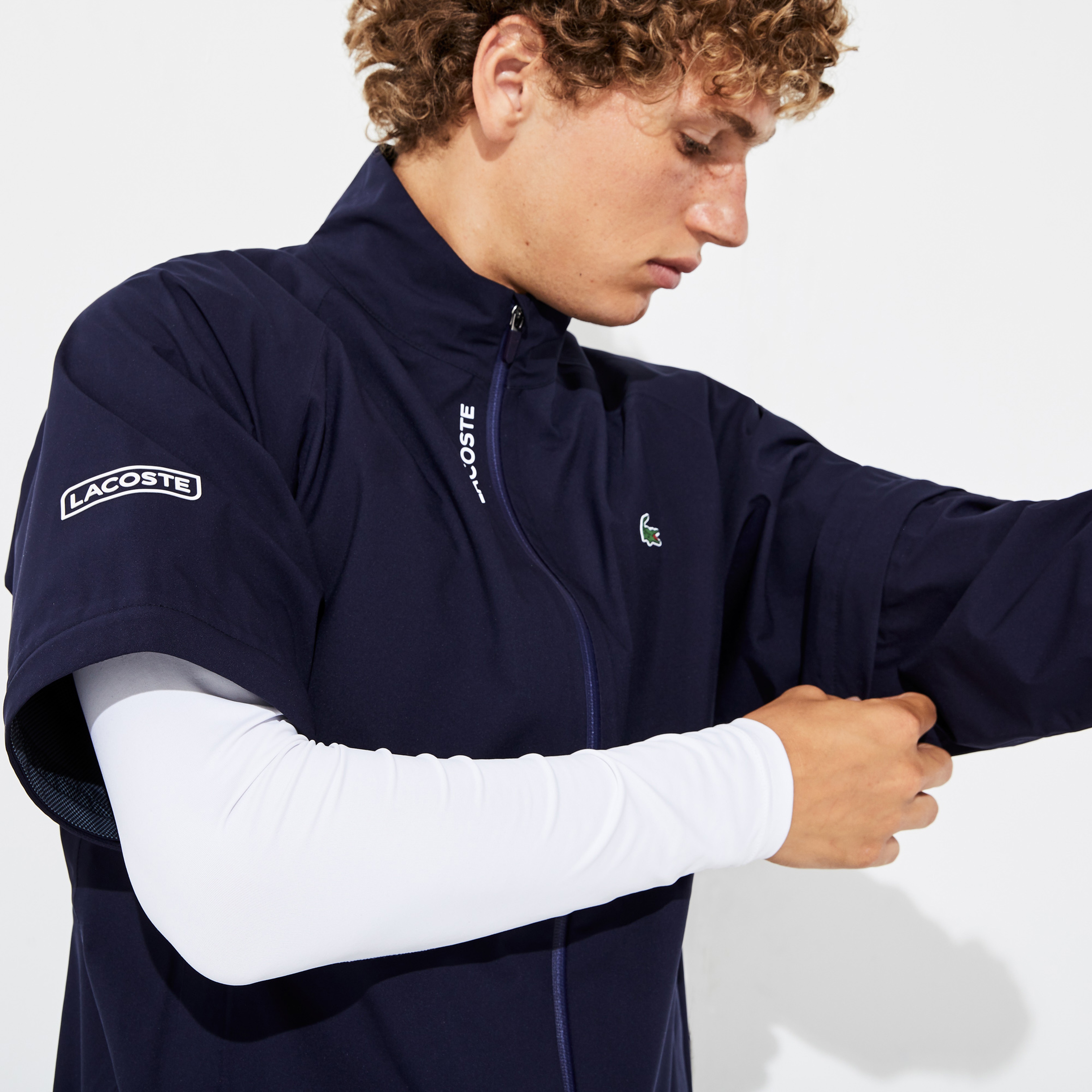 Lacoste Sport Erkek Dik Yaka Lacivert Ceket