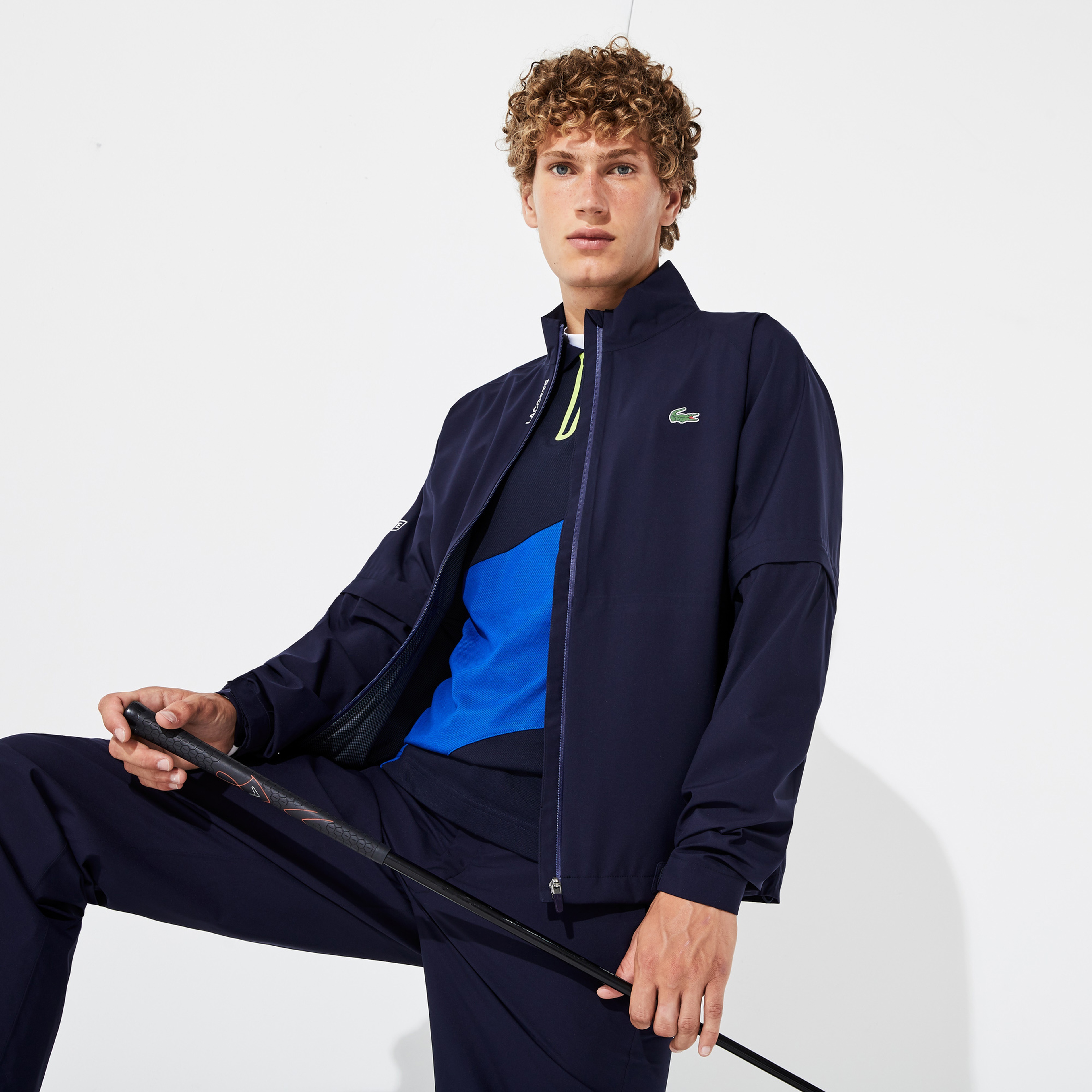 Lacoste Sport Erkek Dik Yaka Lacivert Ceket