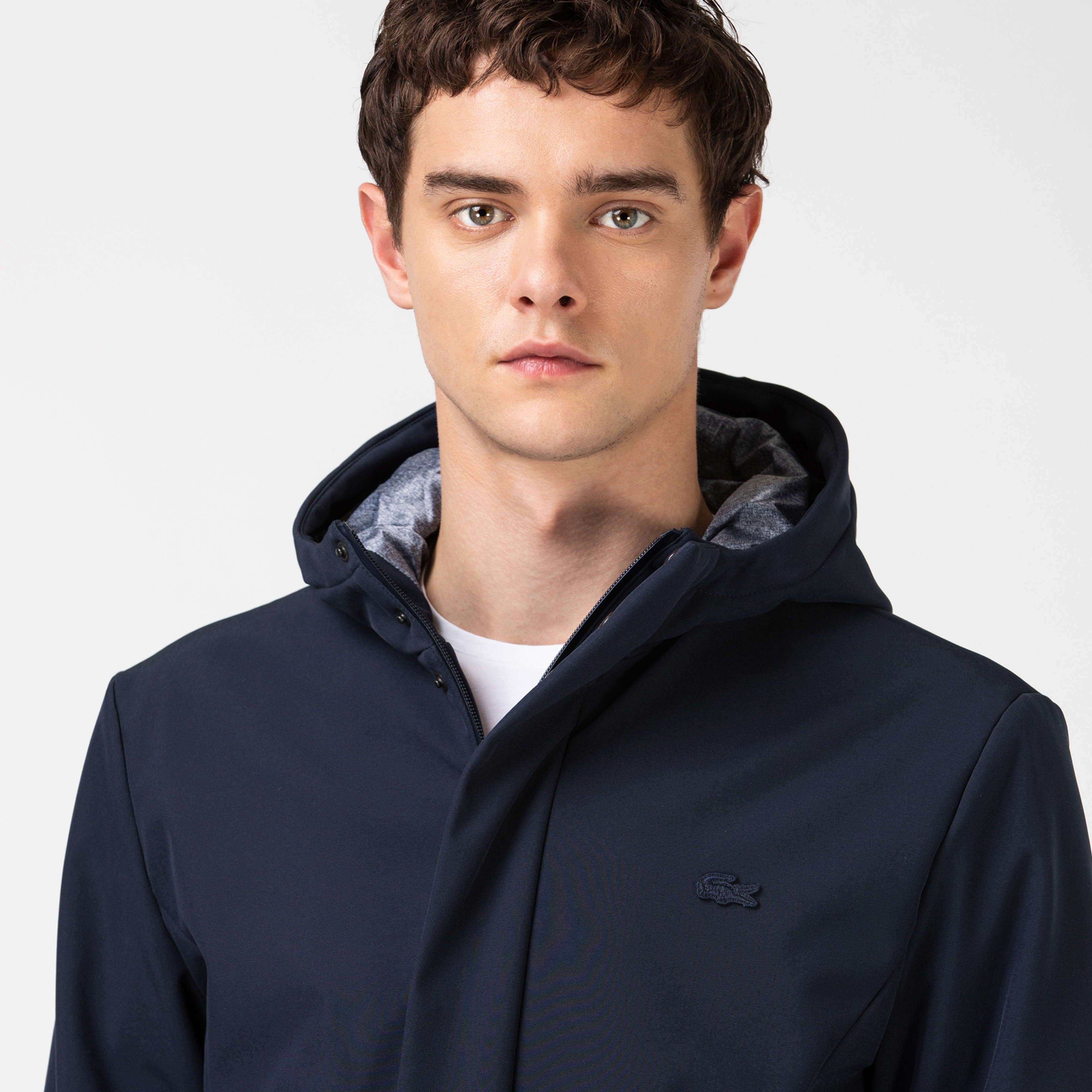 Lacoste Erkek Kapüşonlu Lacivert Mont
