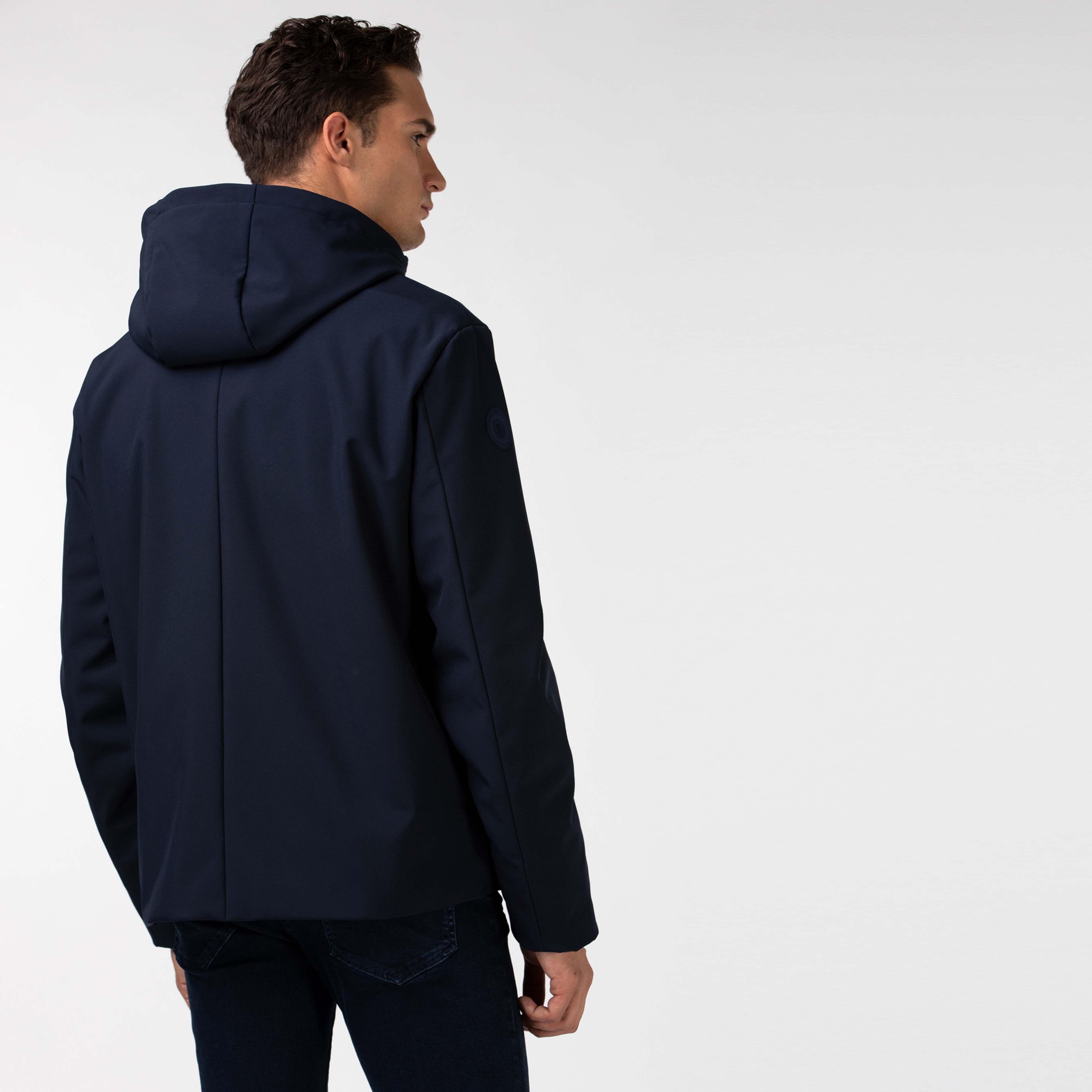 Lacoste Erkek Kapüşonlu Lacivert Mont