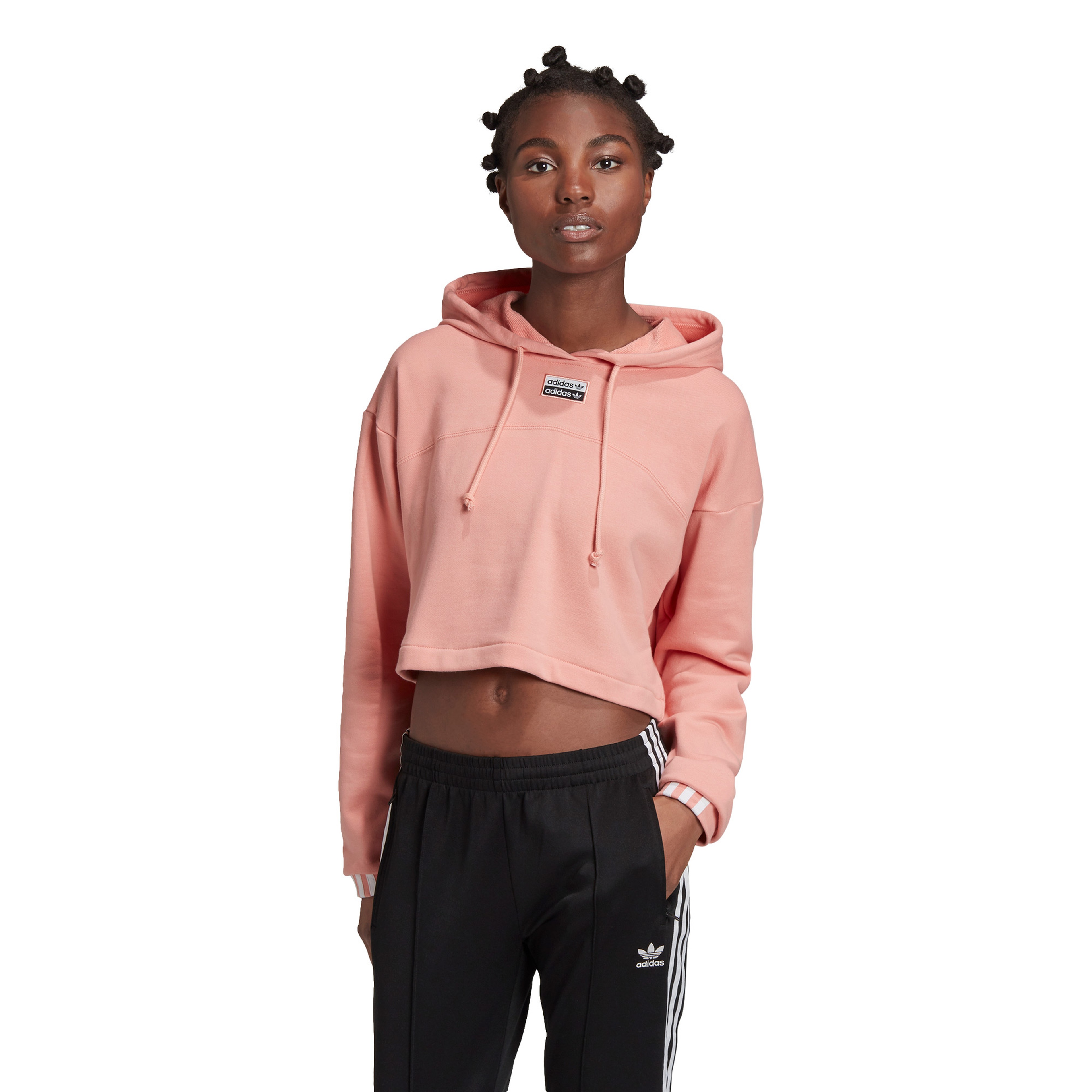 adidas R.Y.V. Cropped Kapüşonlu Kadın Pembe Sweatshirt