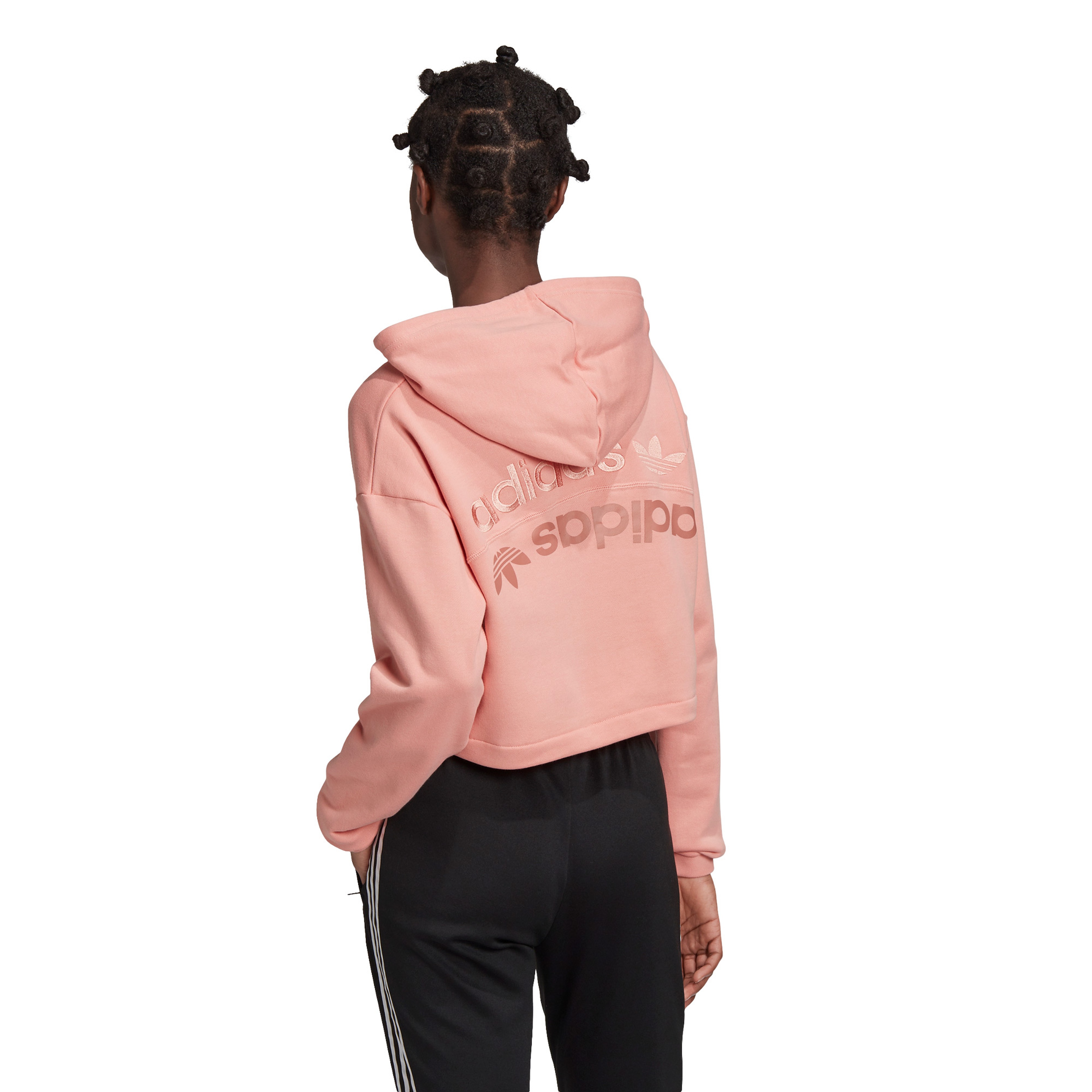 adidas R.Y.V. Cropped Kapüşonlu Kadın Pembe Sweatshirt