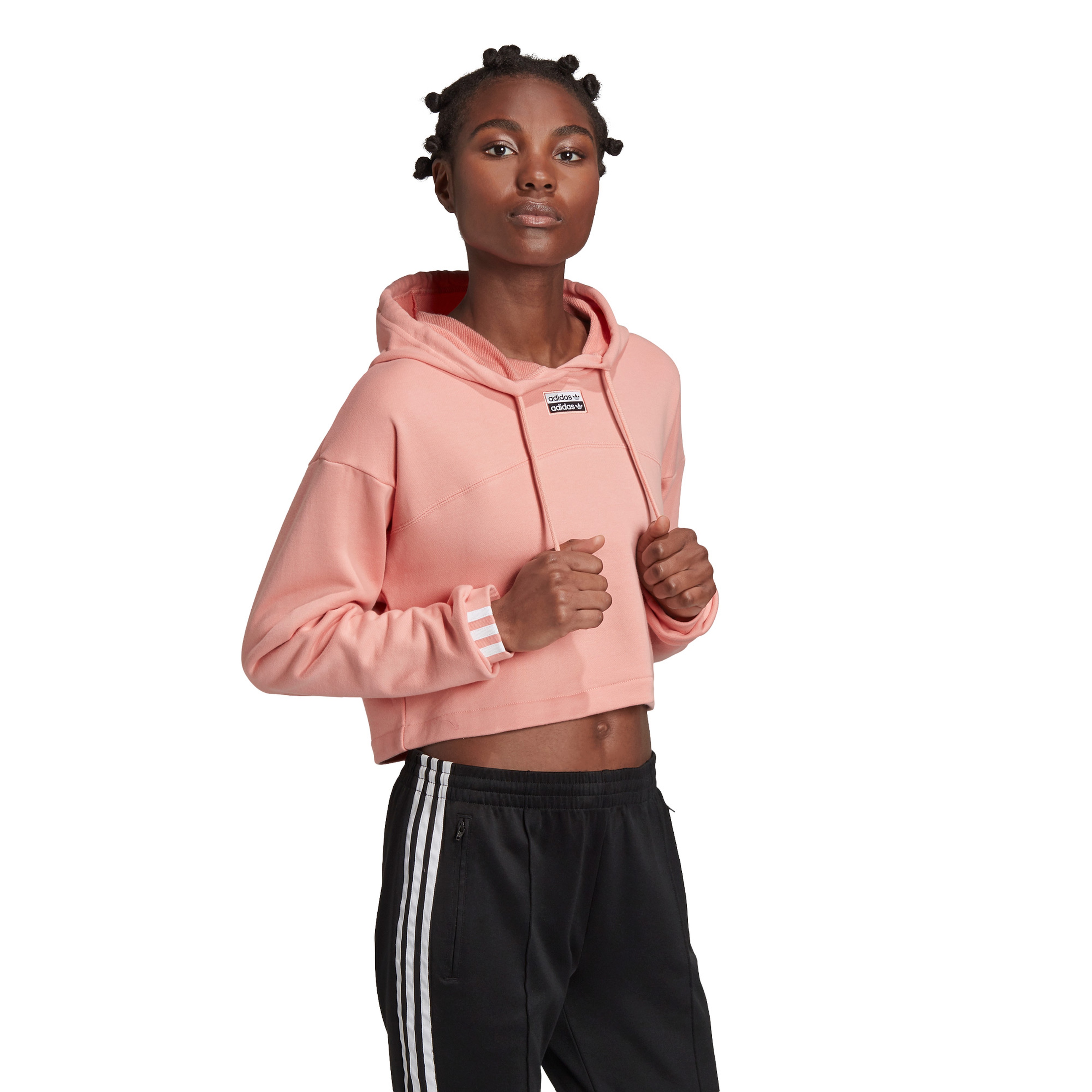 adidas R.Y.V. Cropped Kapüşonlu Kadın Pembe Sweatshirt