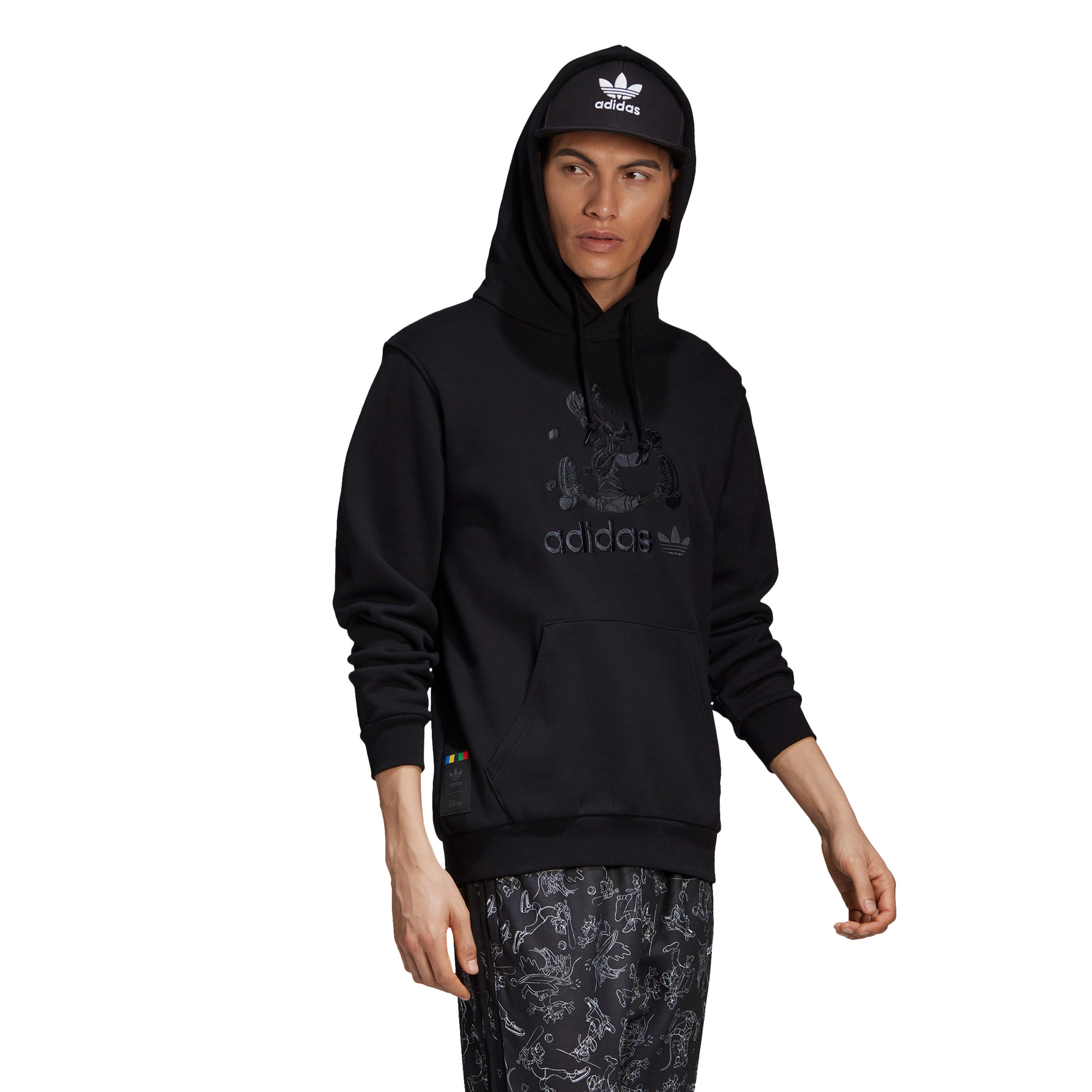 adidas Goofy Kapüşonlu Erkek Siyah Sweatshirt