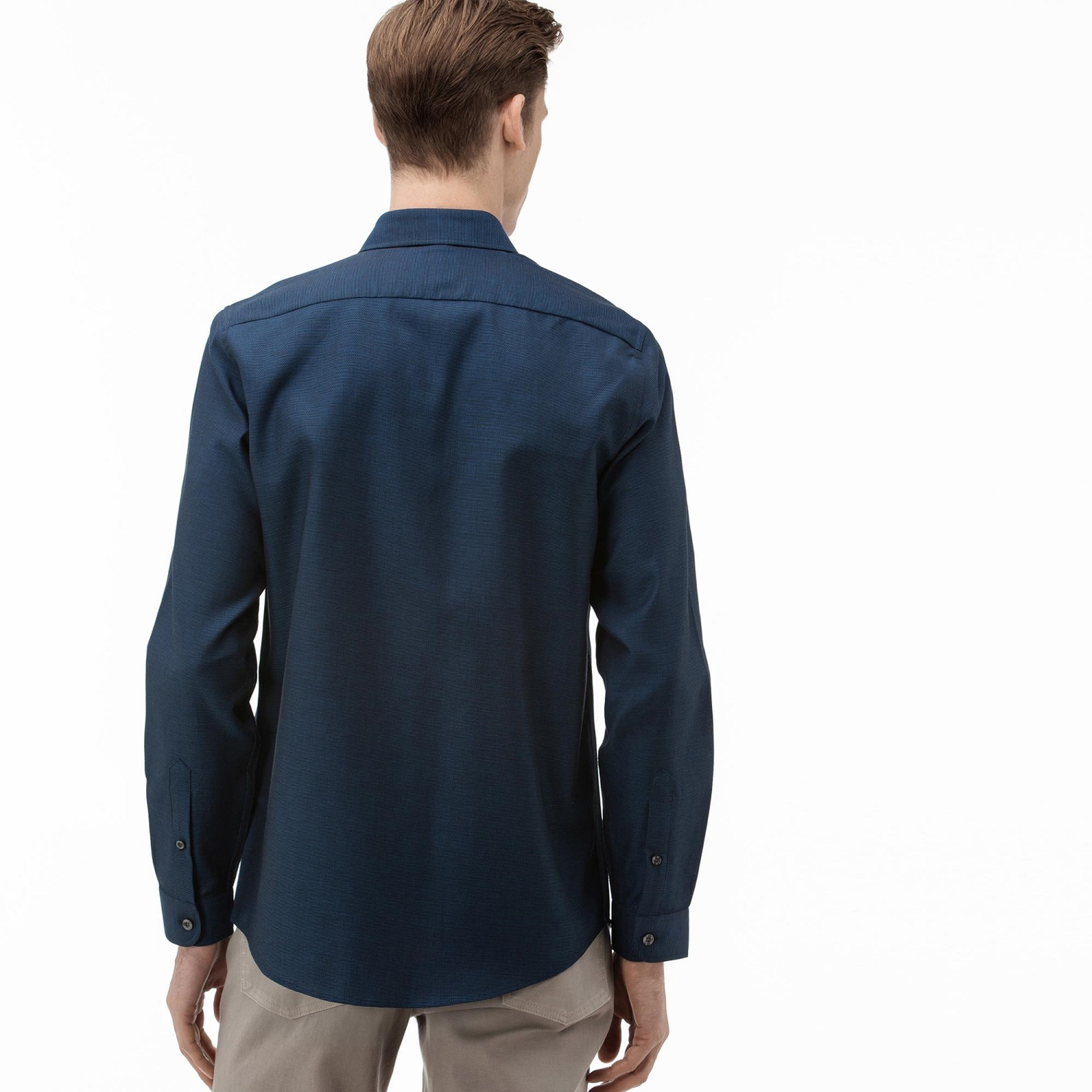 Lacoste Erkek Slim Fit Lacivert Gömlek