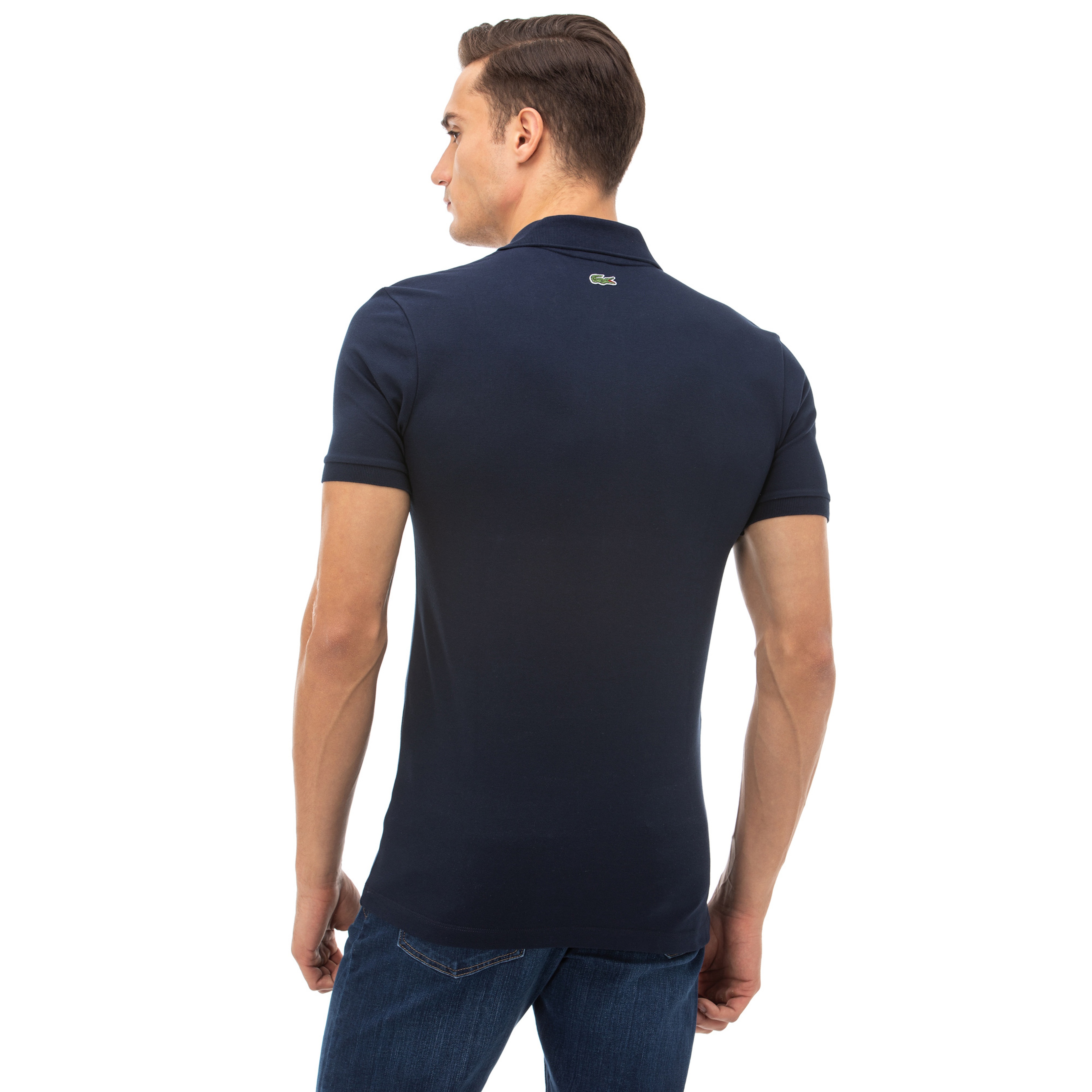 Lacoste Erkek Slim Fit Baskılı Lacivert Polo