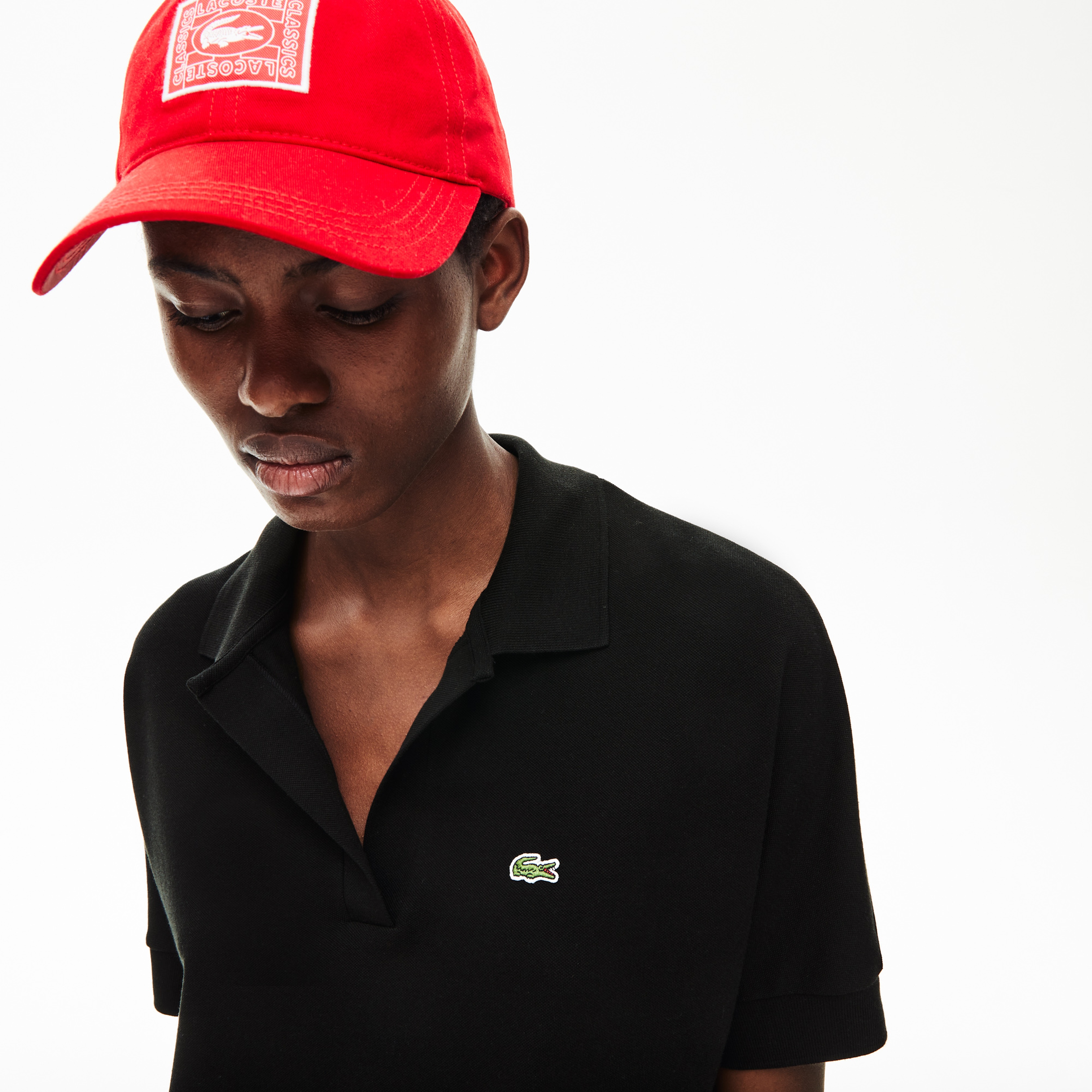 Kadın Relaxed Fit Siyah Polo