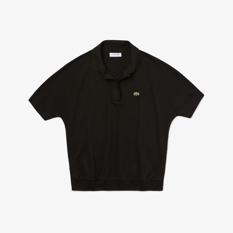 Kadın Relaxed Fit Siyah Polo