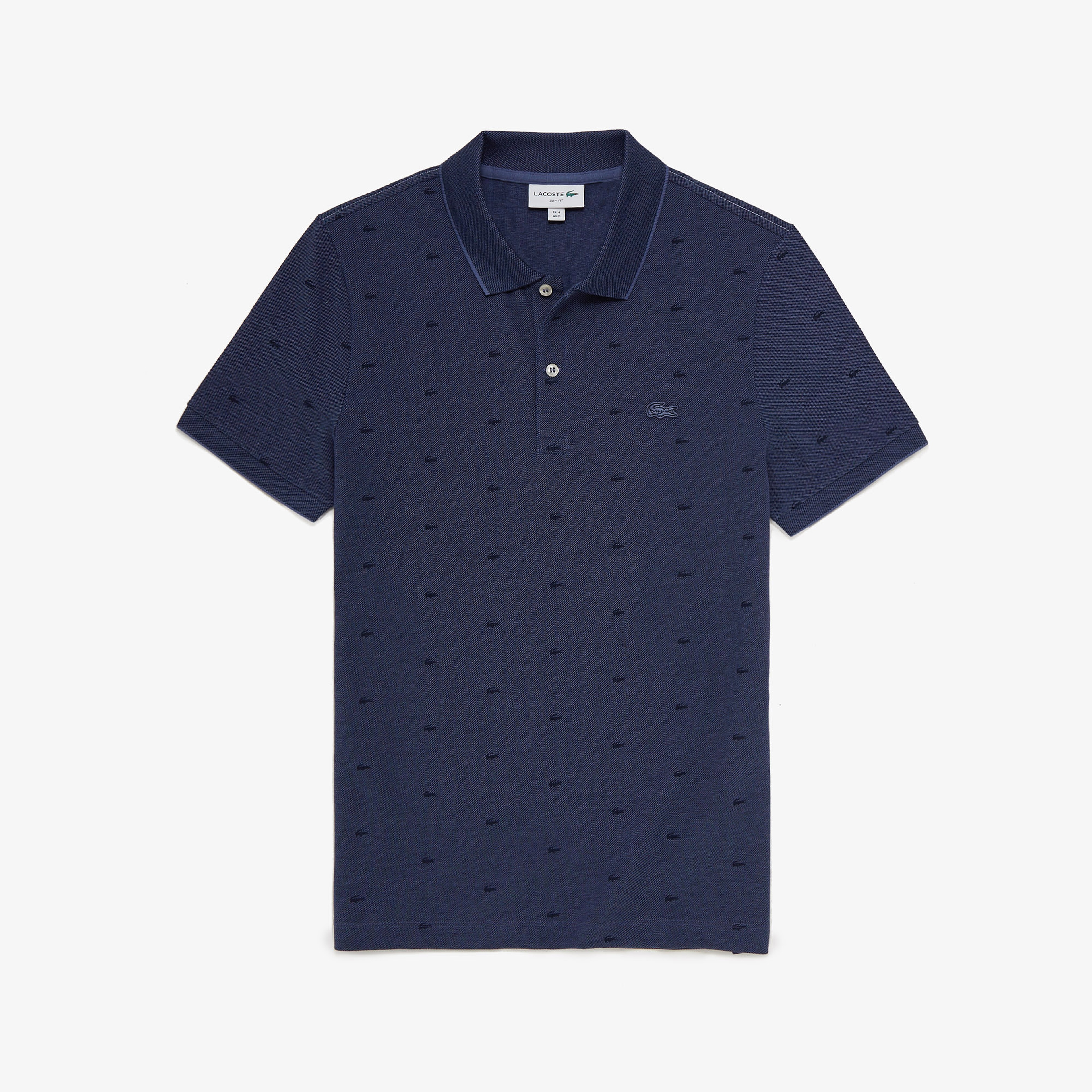 Lacoste Erkek Slim Fit Baskılı Lacivert Polo