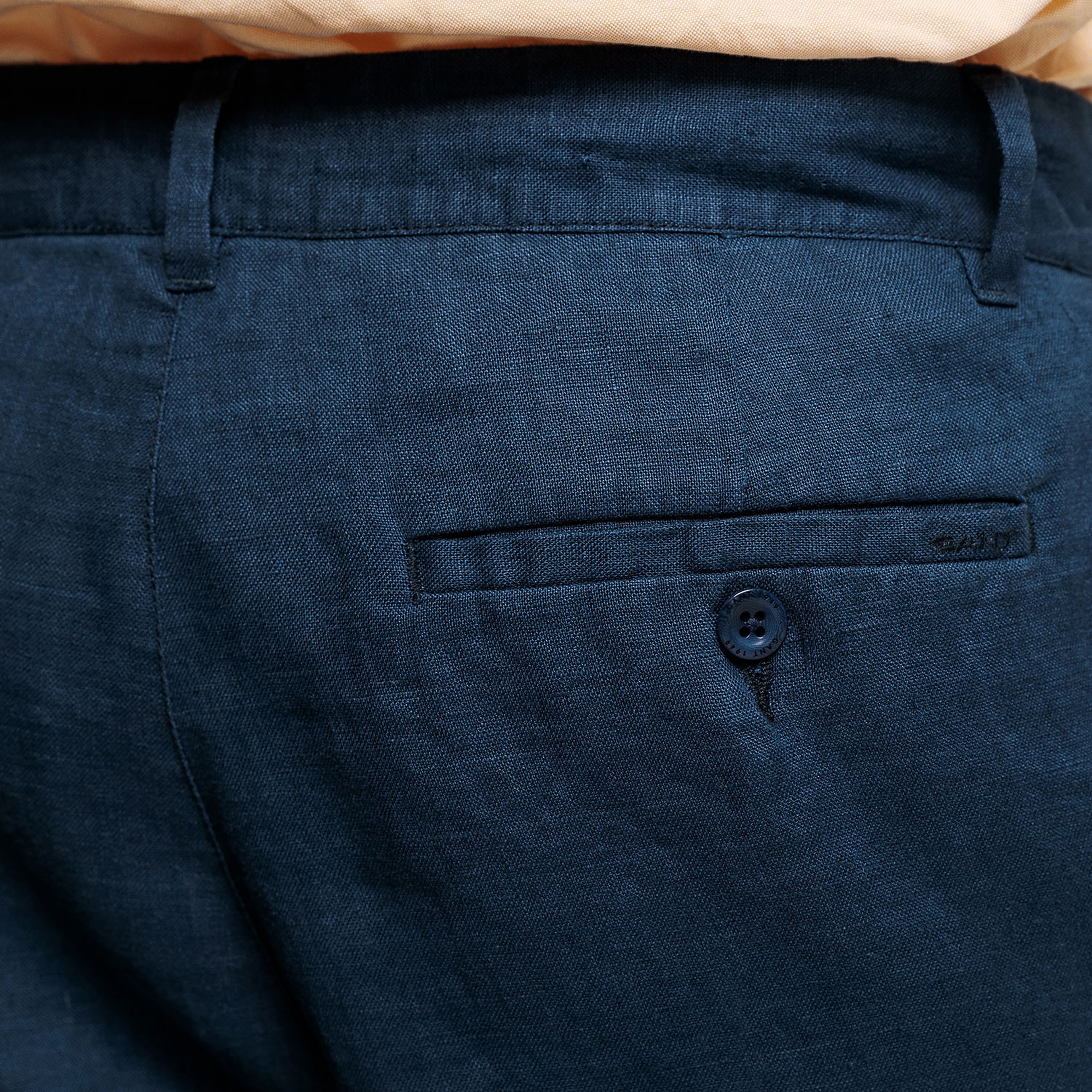 Gant Erkek Lacivert Relaxed Fit Keten Şort