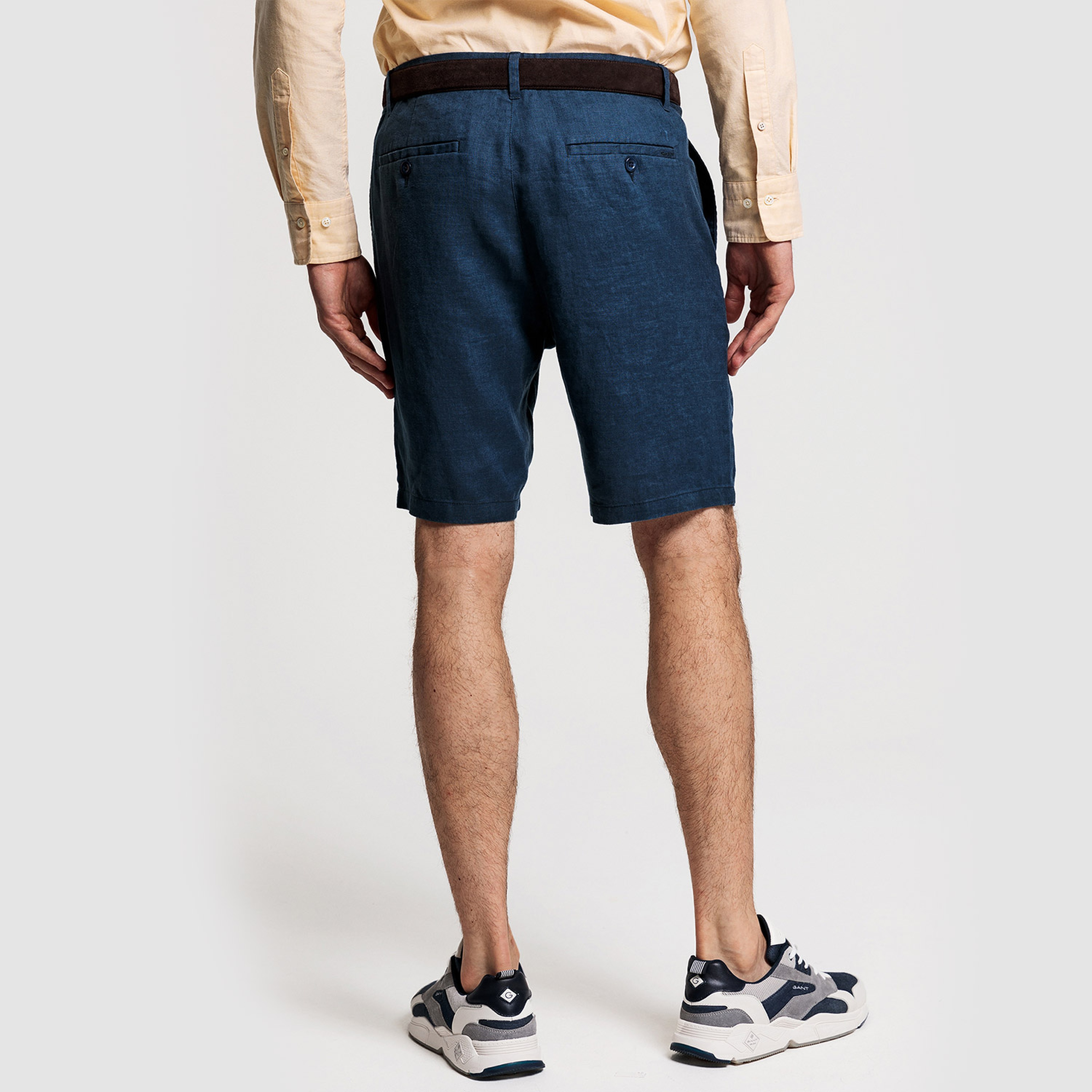 Gant Erkek Lacivert Relaxed Fit Keten Şort