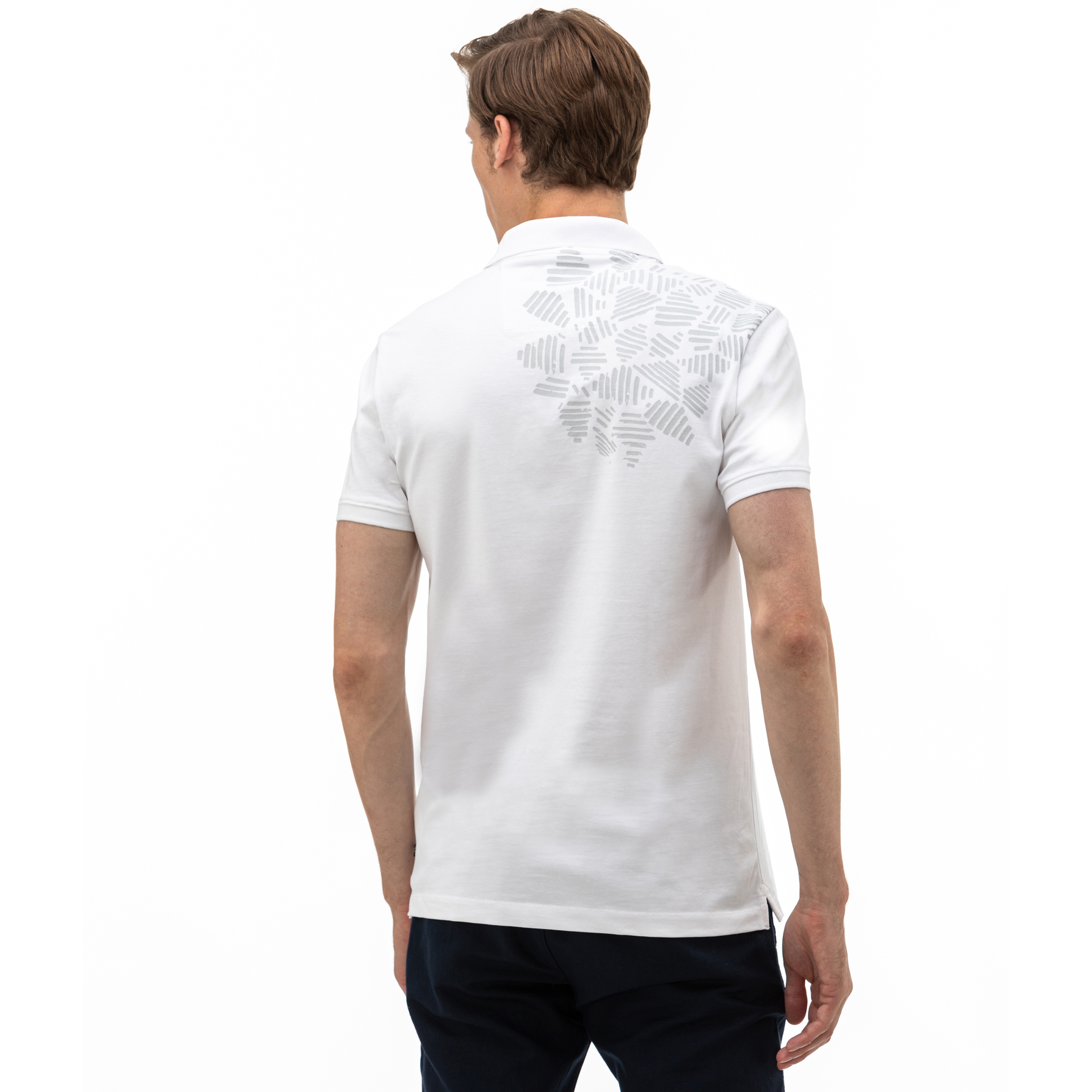 Nautica Erkek Slim Fit Beyaz Polo