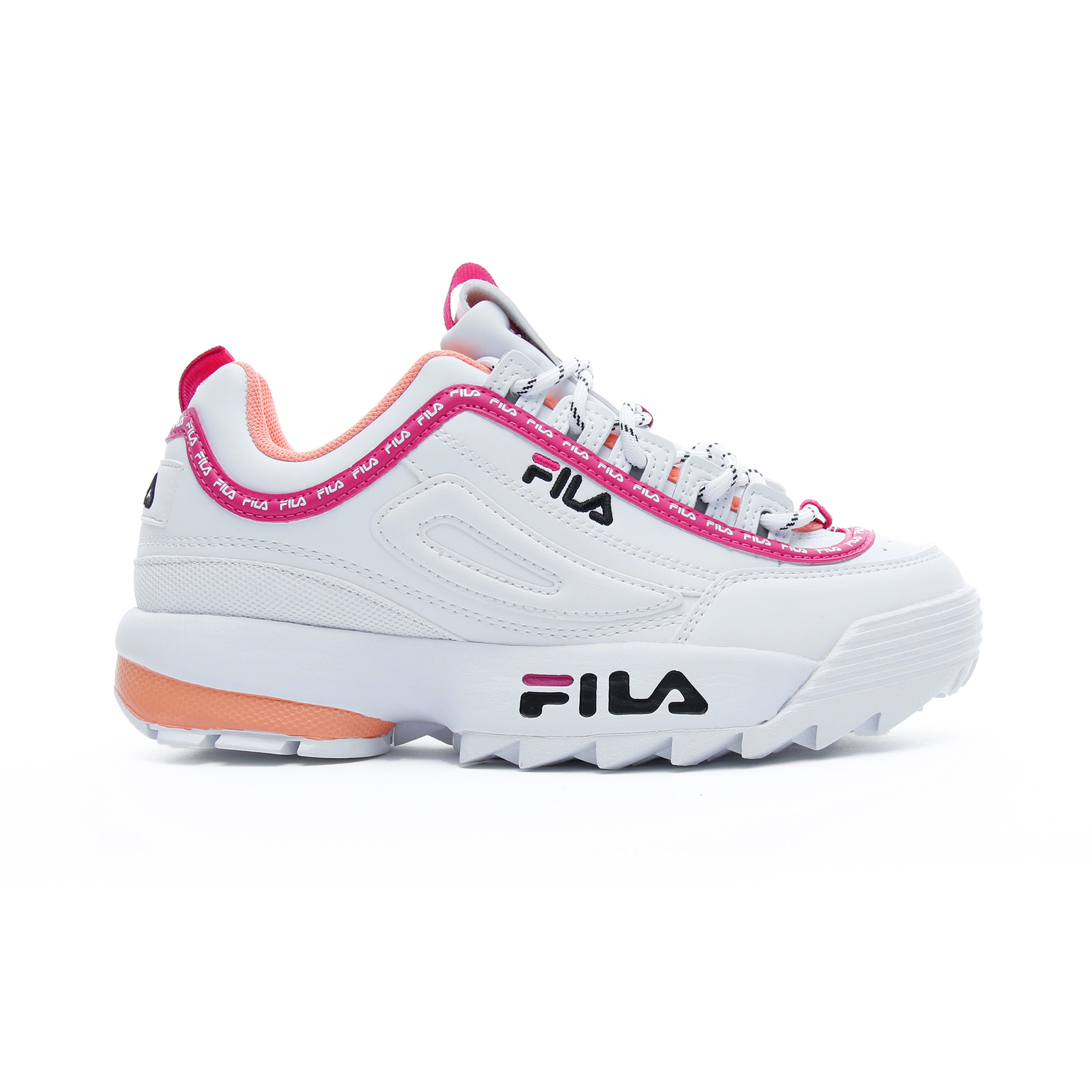 Fila Disruptor Logo Kadın Beyaz/Turuncu Spor Ayakkabı