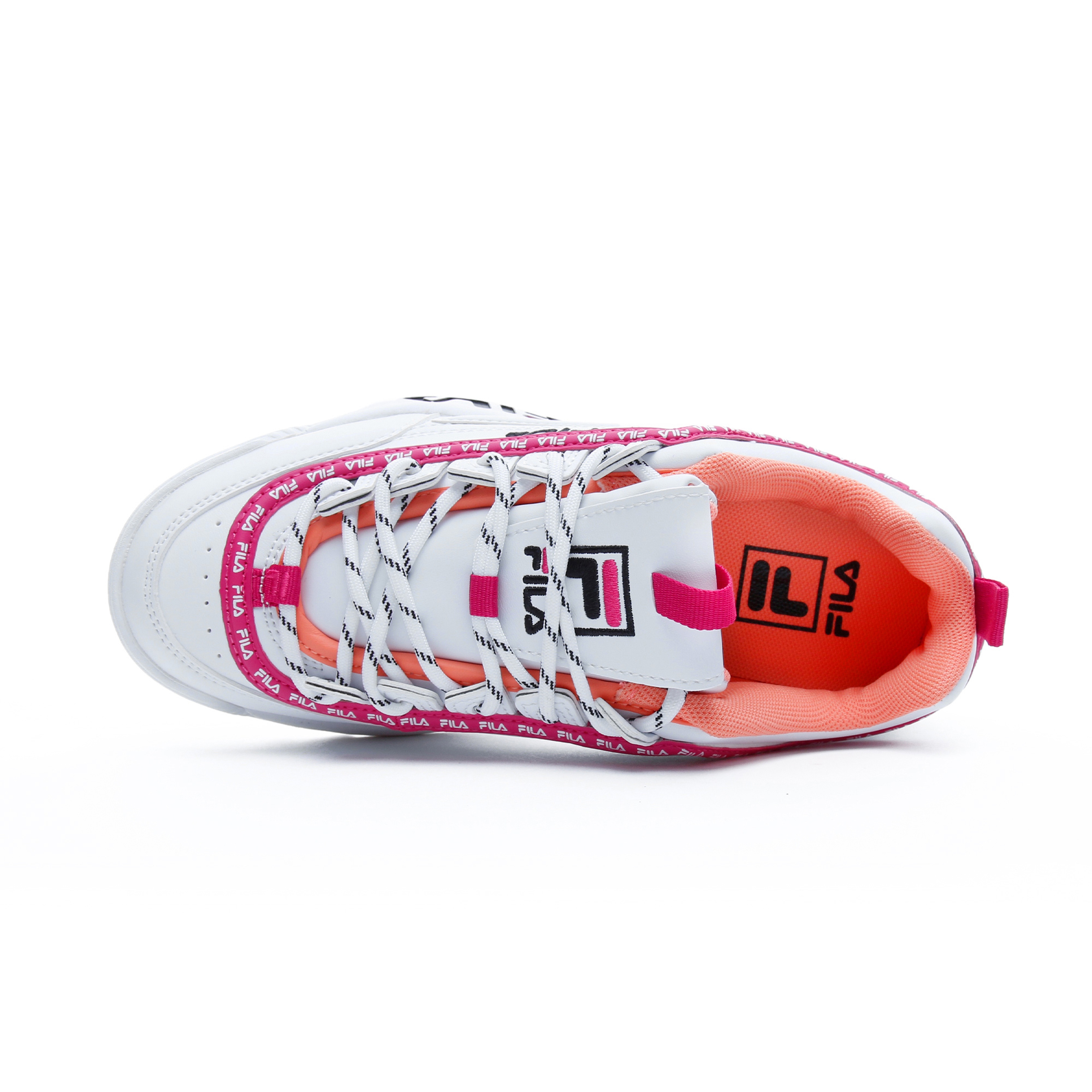 Fila Disruptor Logo Kadın Beyaz/Turuncu Spor Ayakkabı