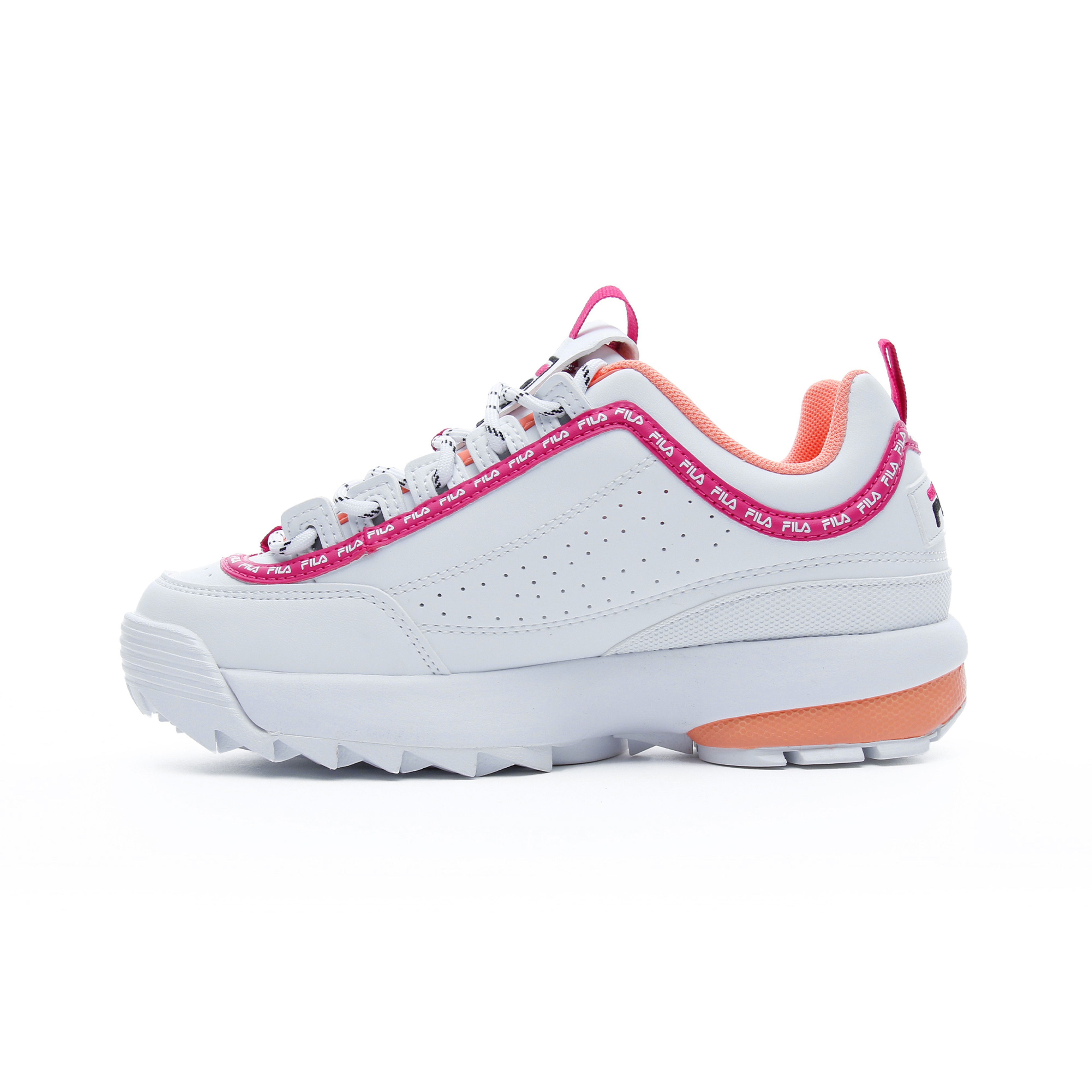 Fila Disruptor Logo Kadın Beyaz/Turuncu Spor Ayakkabı