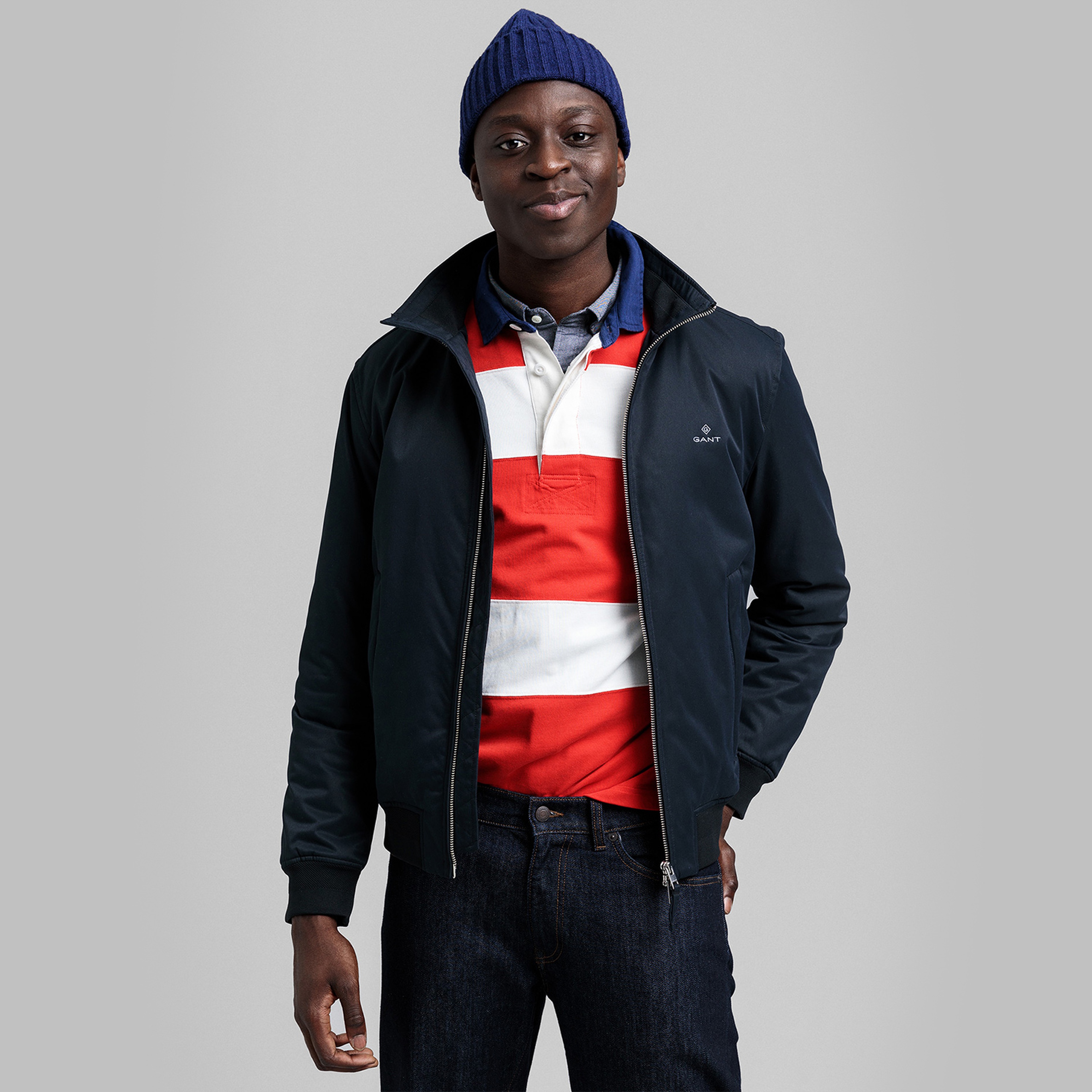 GANT Erkek Siyah Regular Fit Mont