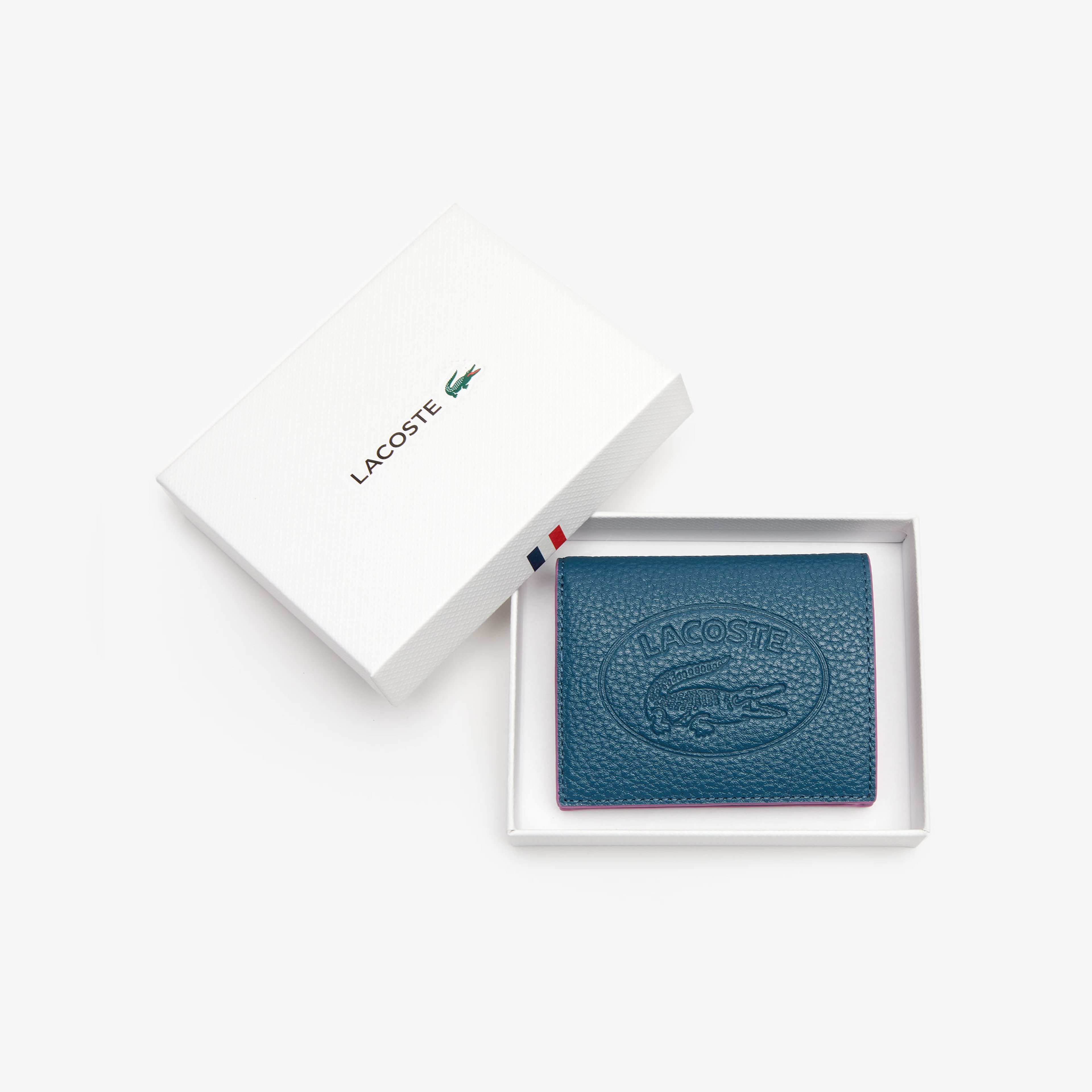 Lacoste Croco Crew Lacivert Deri Cüzdan