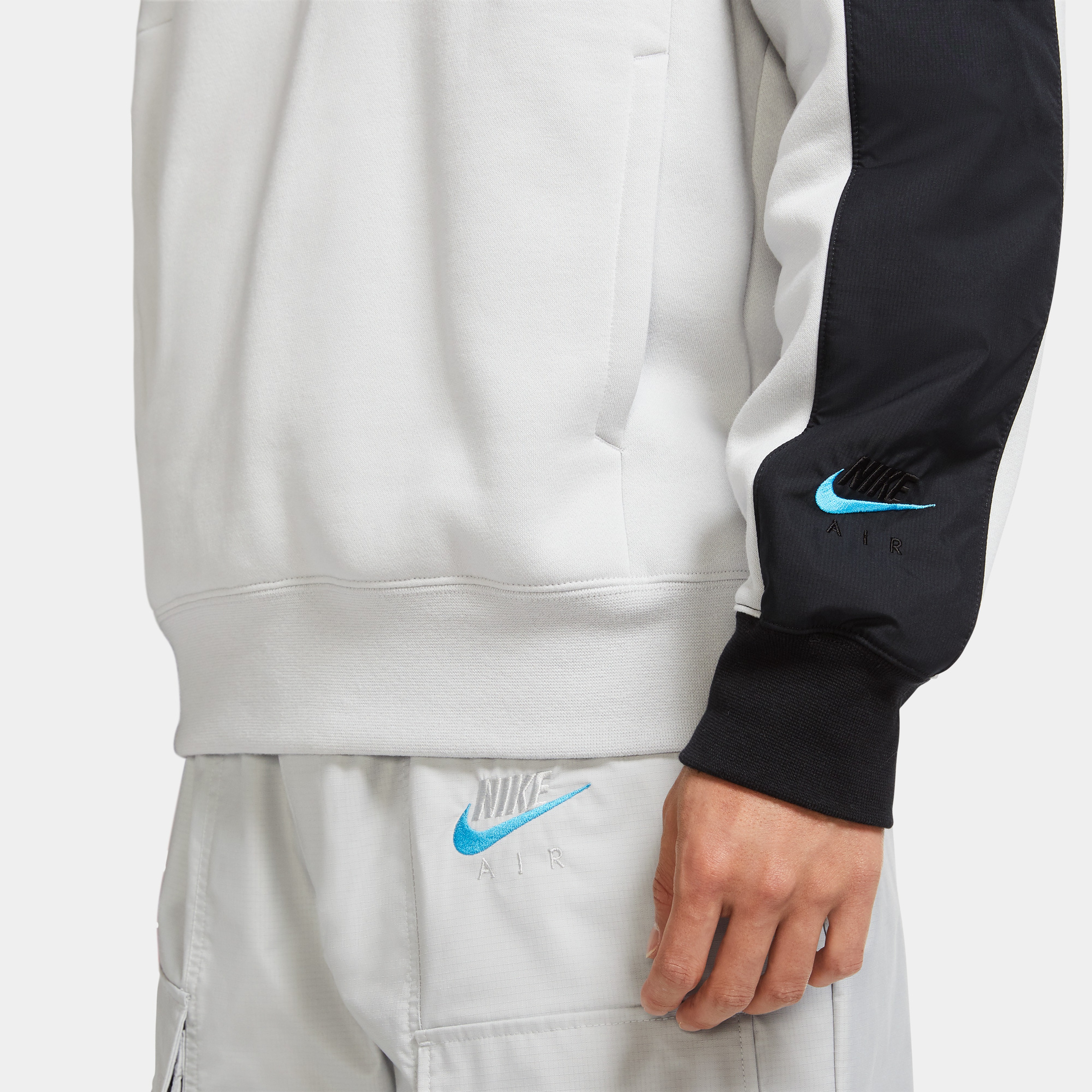 Nike Air Erkek Gri Kapüşonlu Sweatshirt