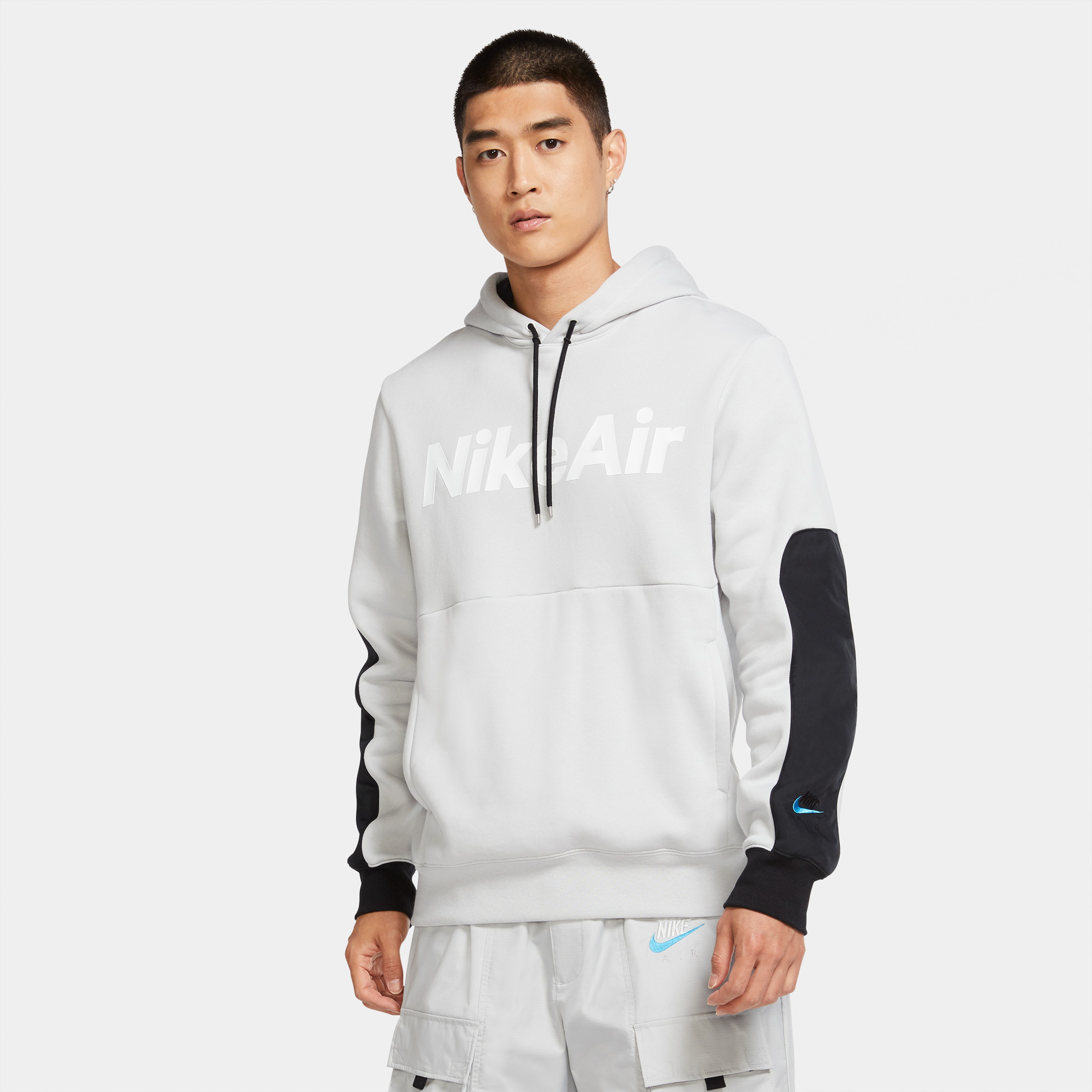 Nike Air Erkek Gri Kapüşonlu Sweatshirt