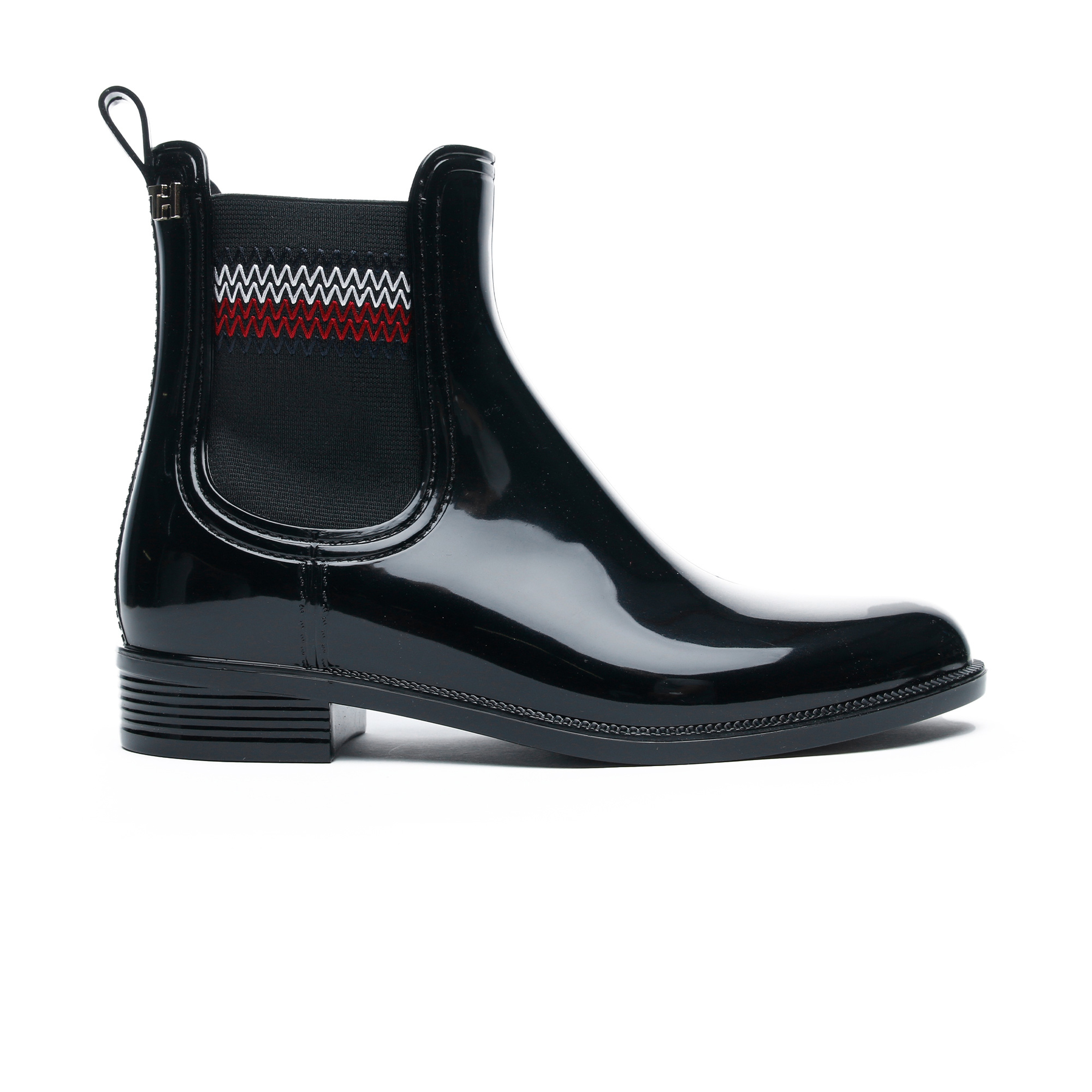 Tommy Hilfiger Signature Elastic Kadın Siyah Yağmur Botu