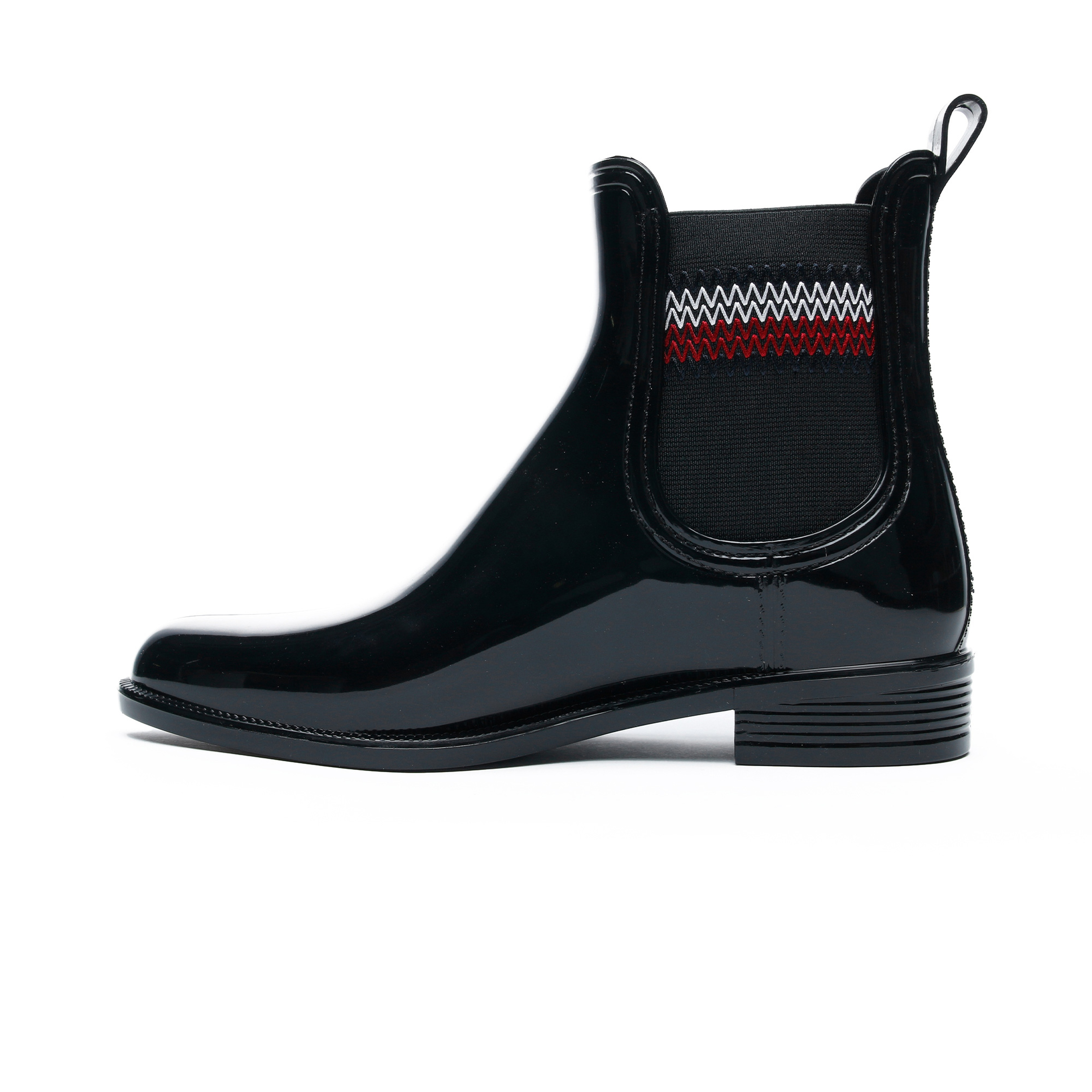 Tommy Hilfiger Signature Elastic Kadın Siyah Yağmur Botu