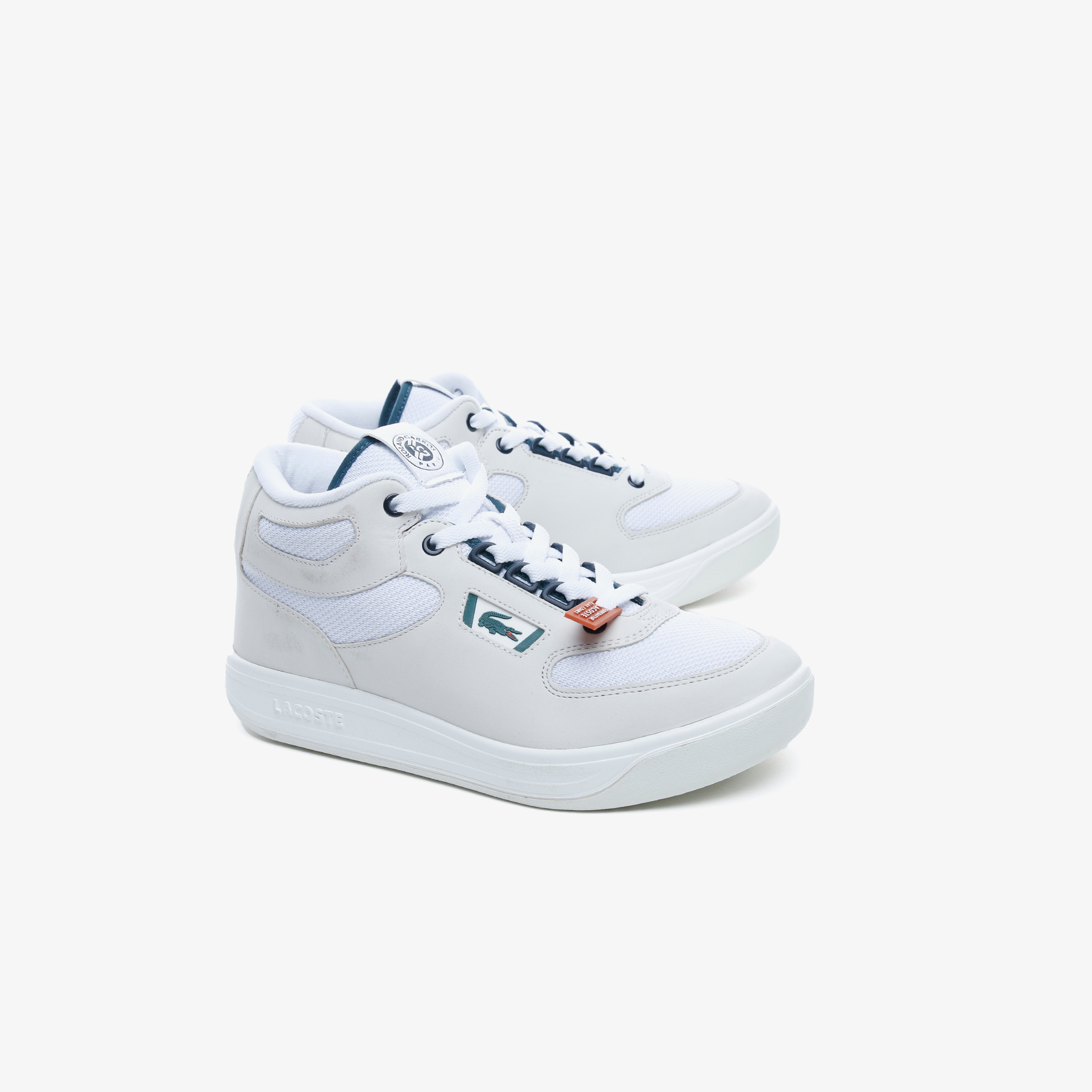 Lacoste Balsa Og Rg 220 1 Sma Erkek Beyaz - Koyu Yeşil Deri Mid Sneaker