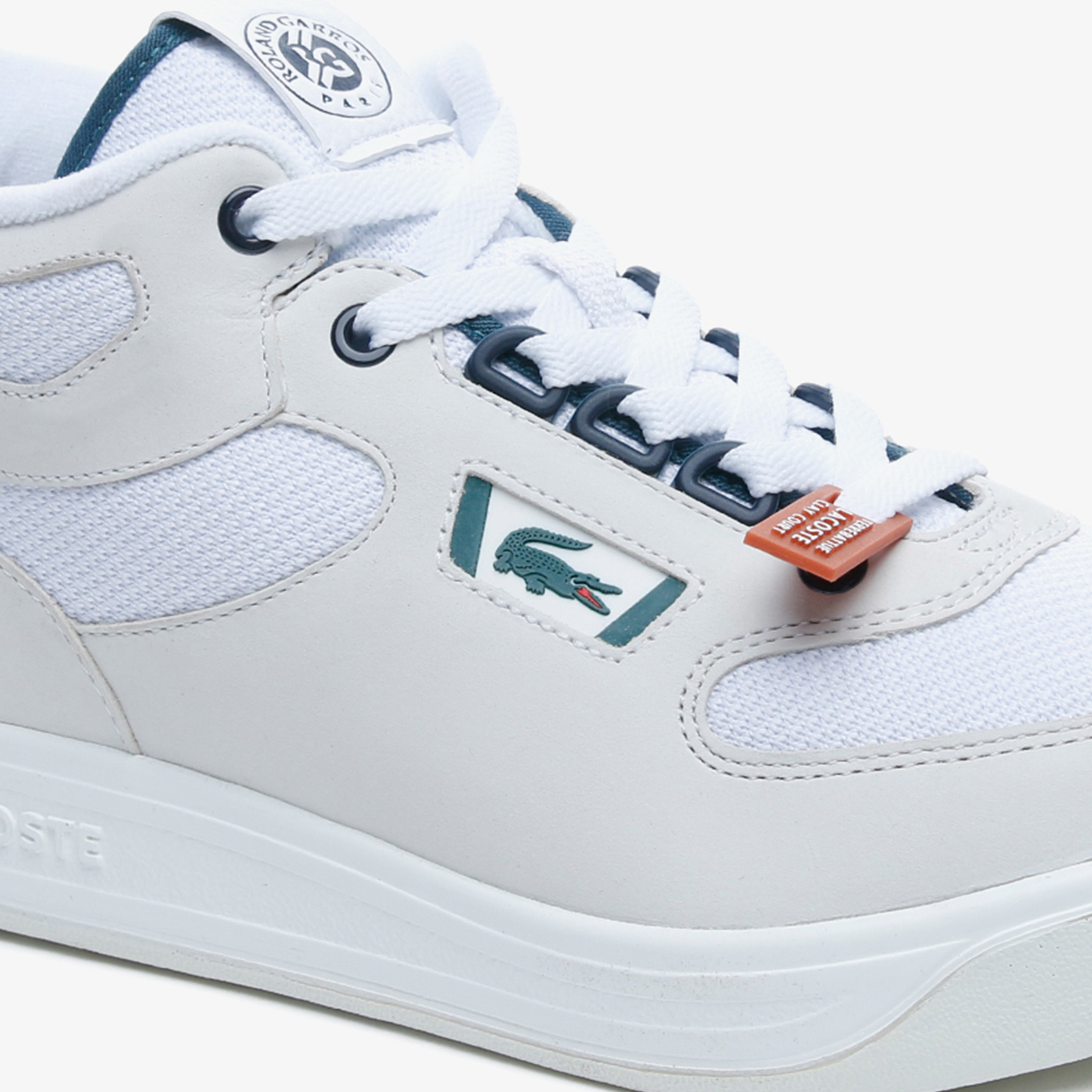 Lacoste Balsa Og Rg 220 1 Sma Erkek Beyaz - Koyu Yeşil Deri Mid Sneaker
