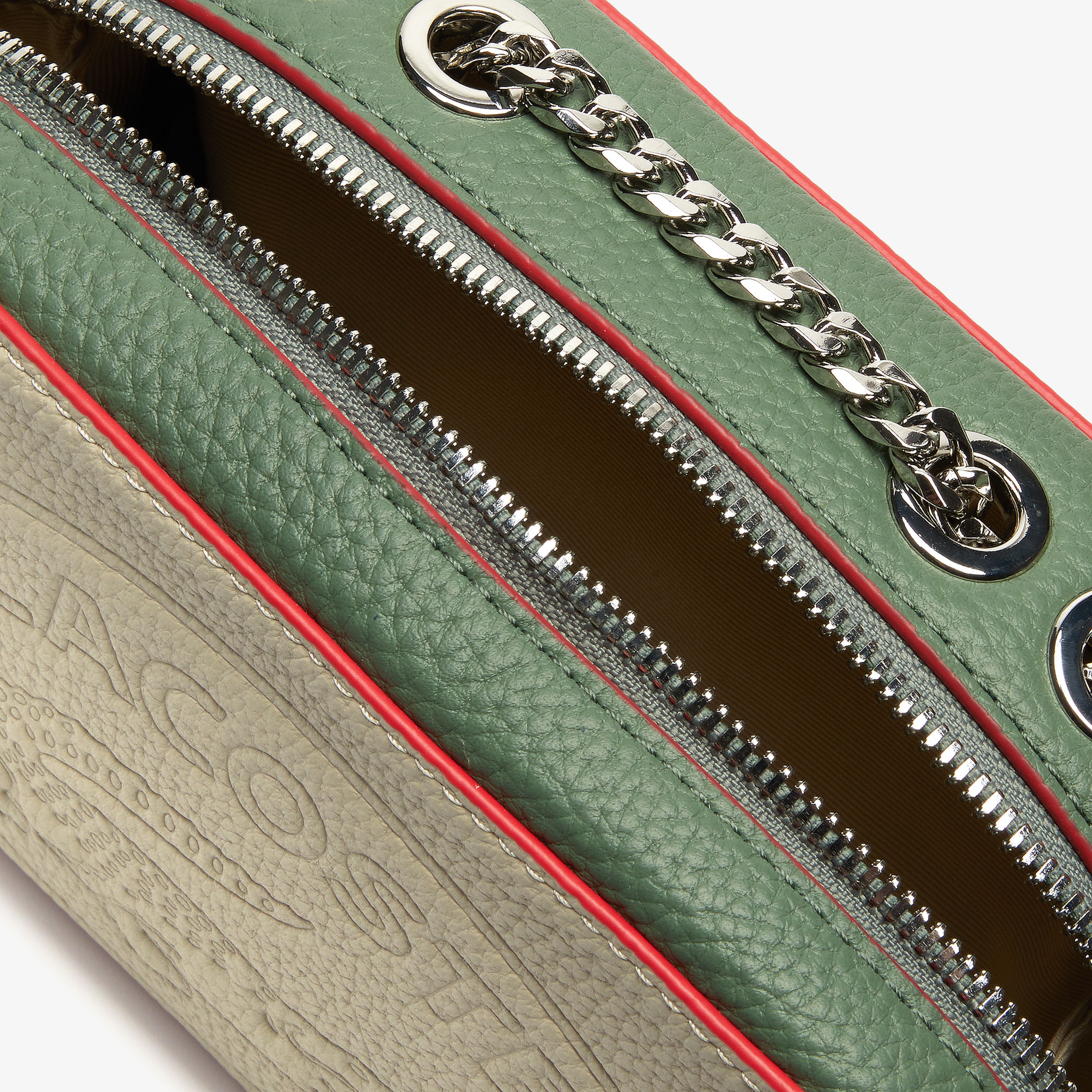 Lacoste Croco Crew Deri Timsah Baskılı Renkli Çapraz