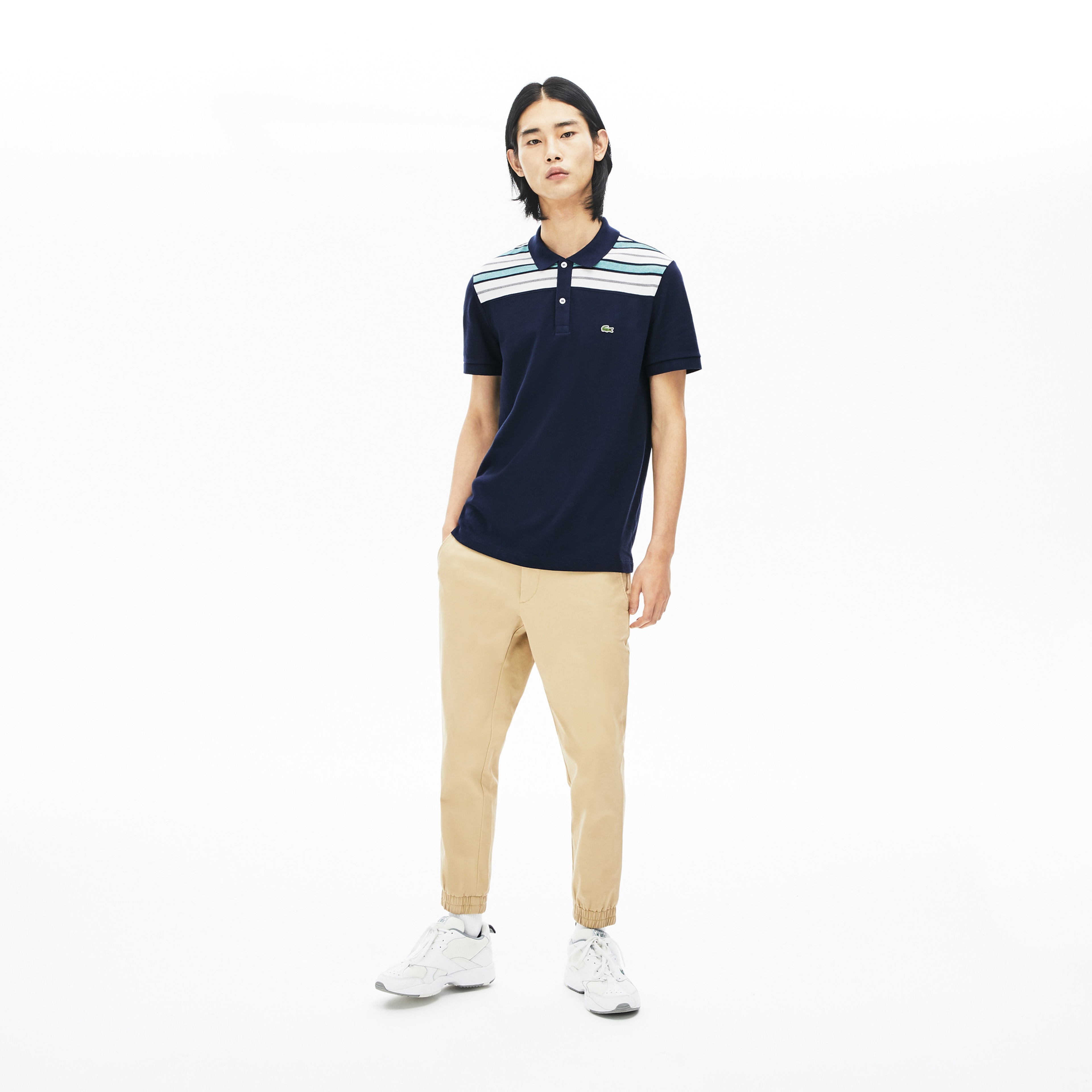Lacoste Erkek Regular Fit Blok Desenli Renkli Polo