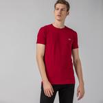 Erkek Slim Fit Bisiklet Yaka Bordo T-Shirt